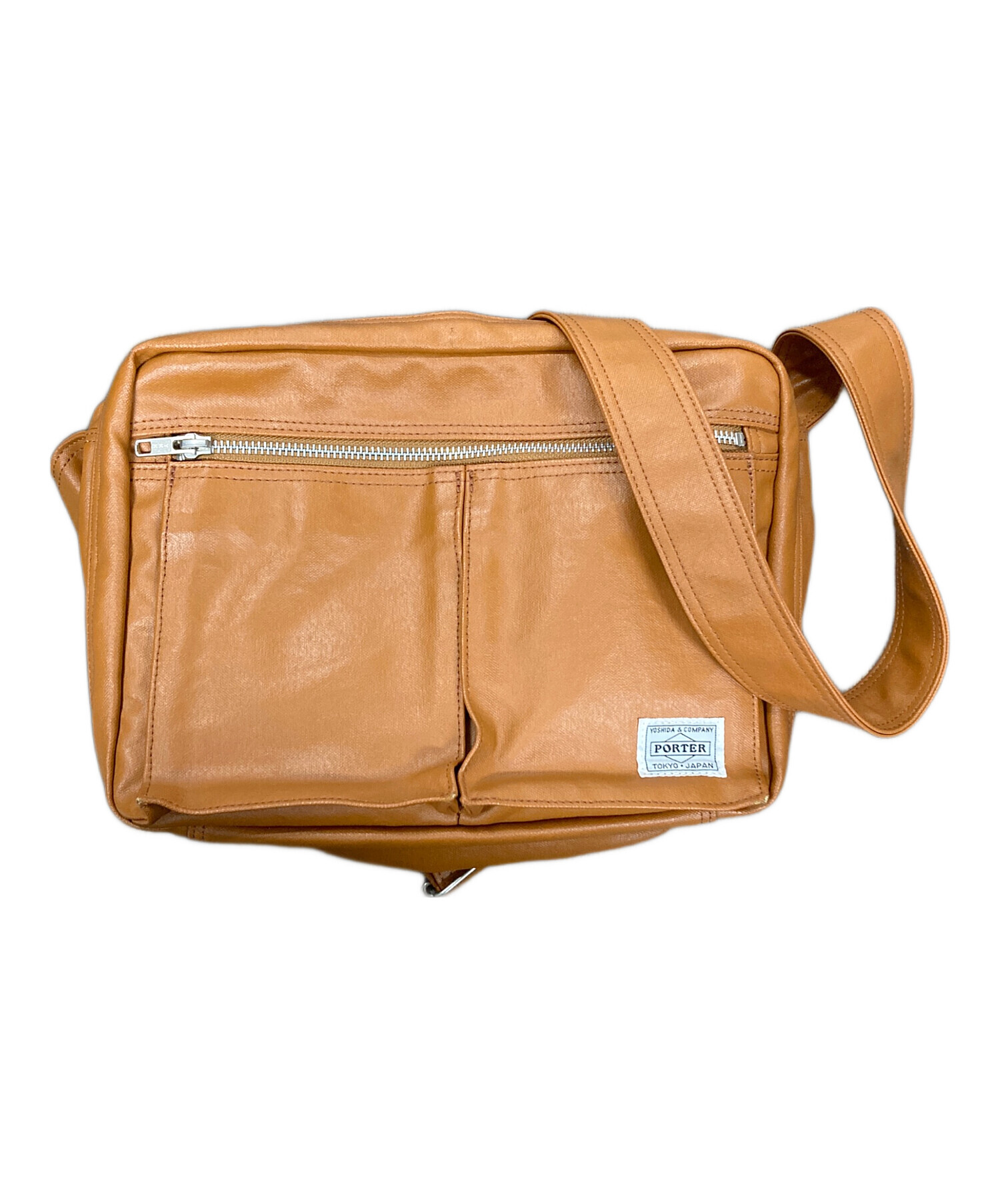 新品同様　廃盤　ポーター　フリースタイル　ショルダーバッグ キャメル　半月型 中古・古着通販】PORTER (ポーター) ショルダーバッグ フリースタイル