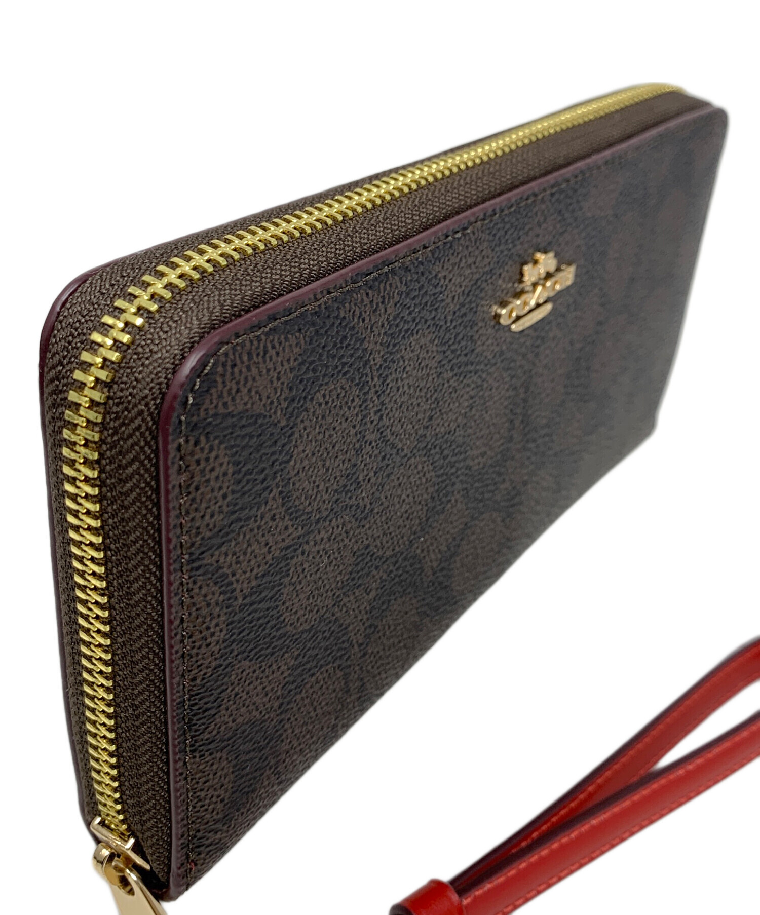 中古・古着通販】COACH (コーチ) 長財布 シグネチャー ブラウン サイズ 