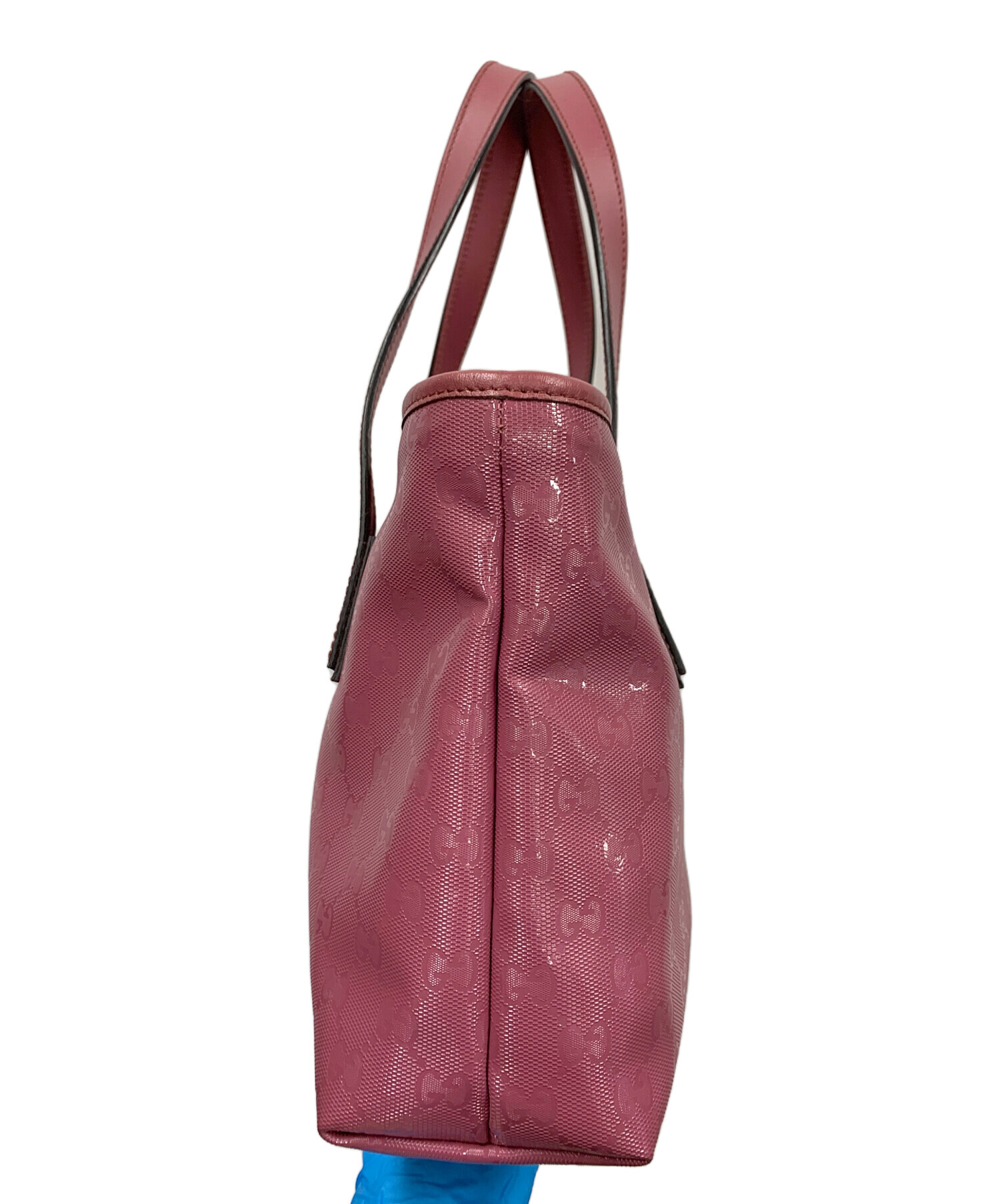 中古・古着通販】GUCCI (グッチ) トートバッグ GGインプリメ ピンク 