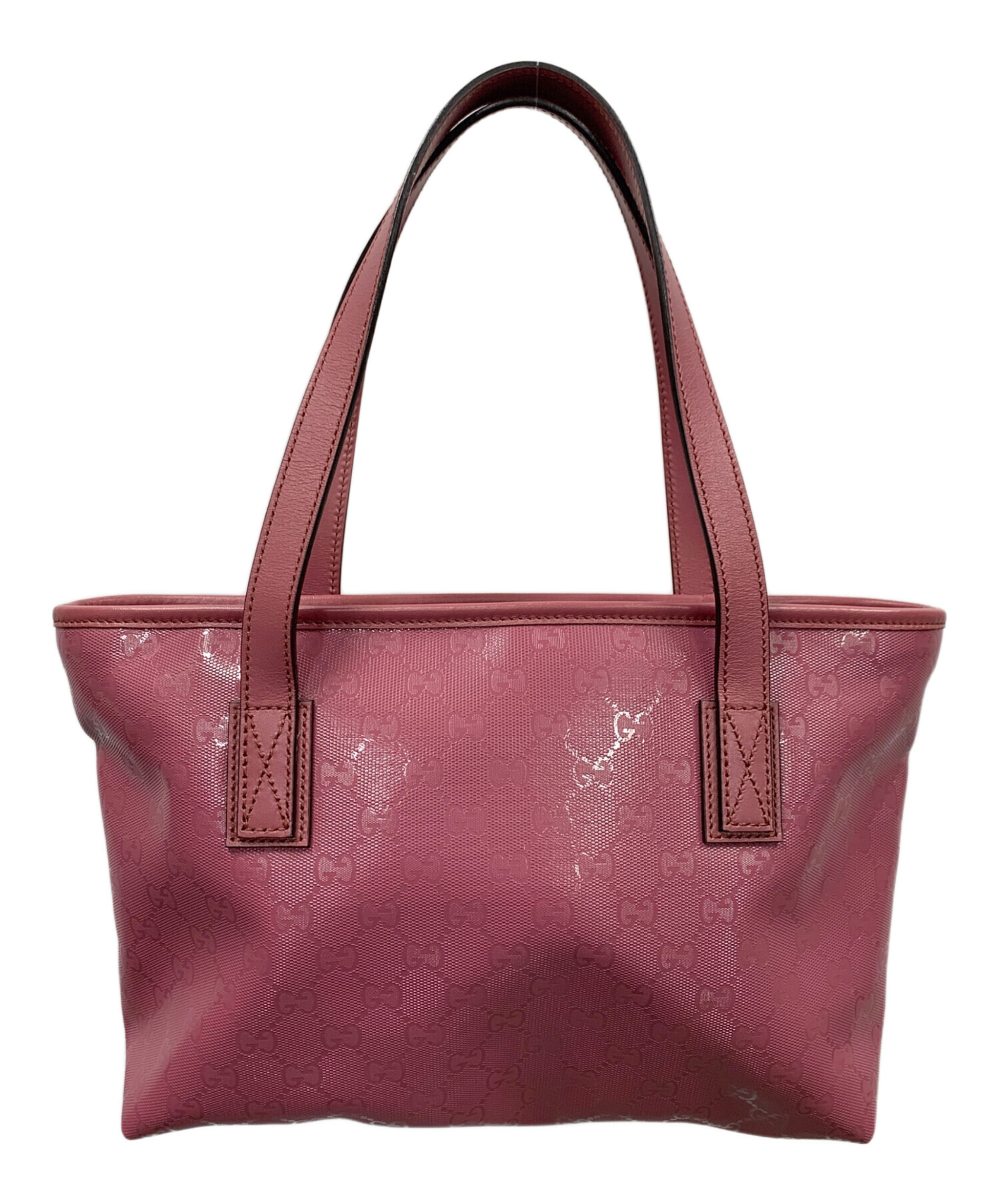 中古・古着通販】GUCCI (グッチ) トートバッグ GGインプリメ ピンク 