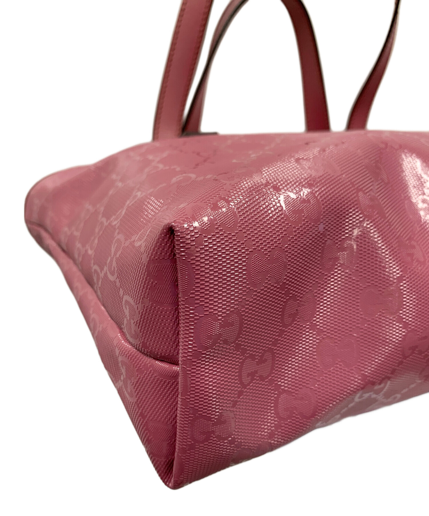 中古・古着通販】GUCCI (グッチ) トートバッグ GGインプリメ ピンク 