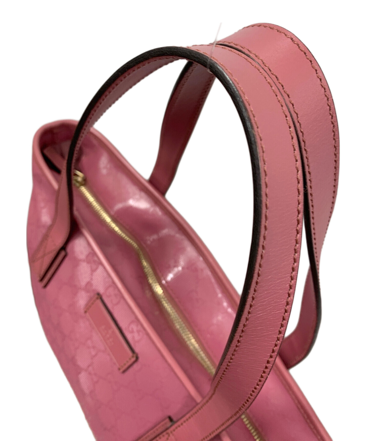 中古・古着通販】GUCCI (グッチ) トートバッグ GGインプリメ ピンク 