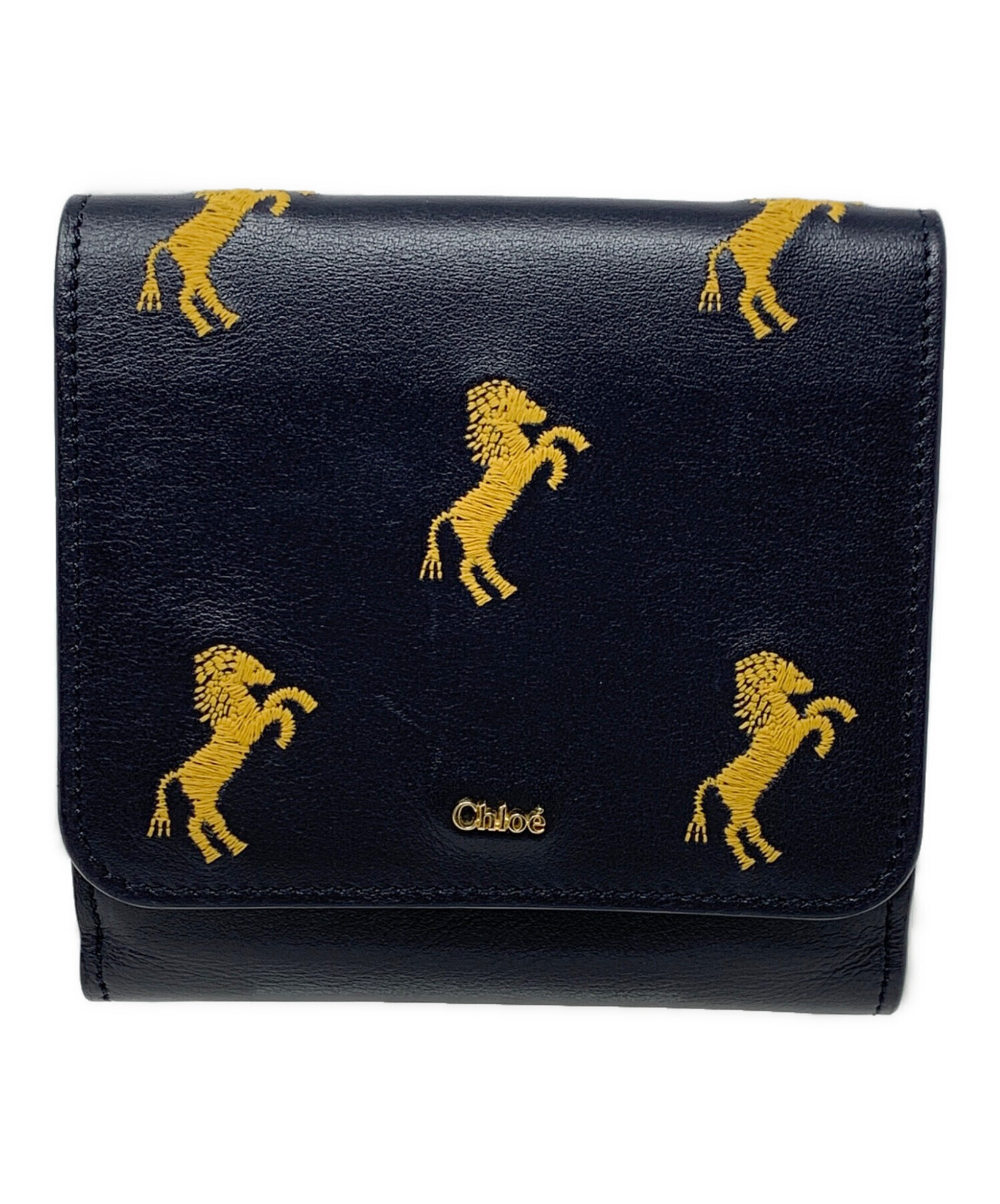 中古・古着通販】Chloe (クロエ) 2つ折り財布 リトルホース ブラック
