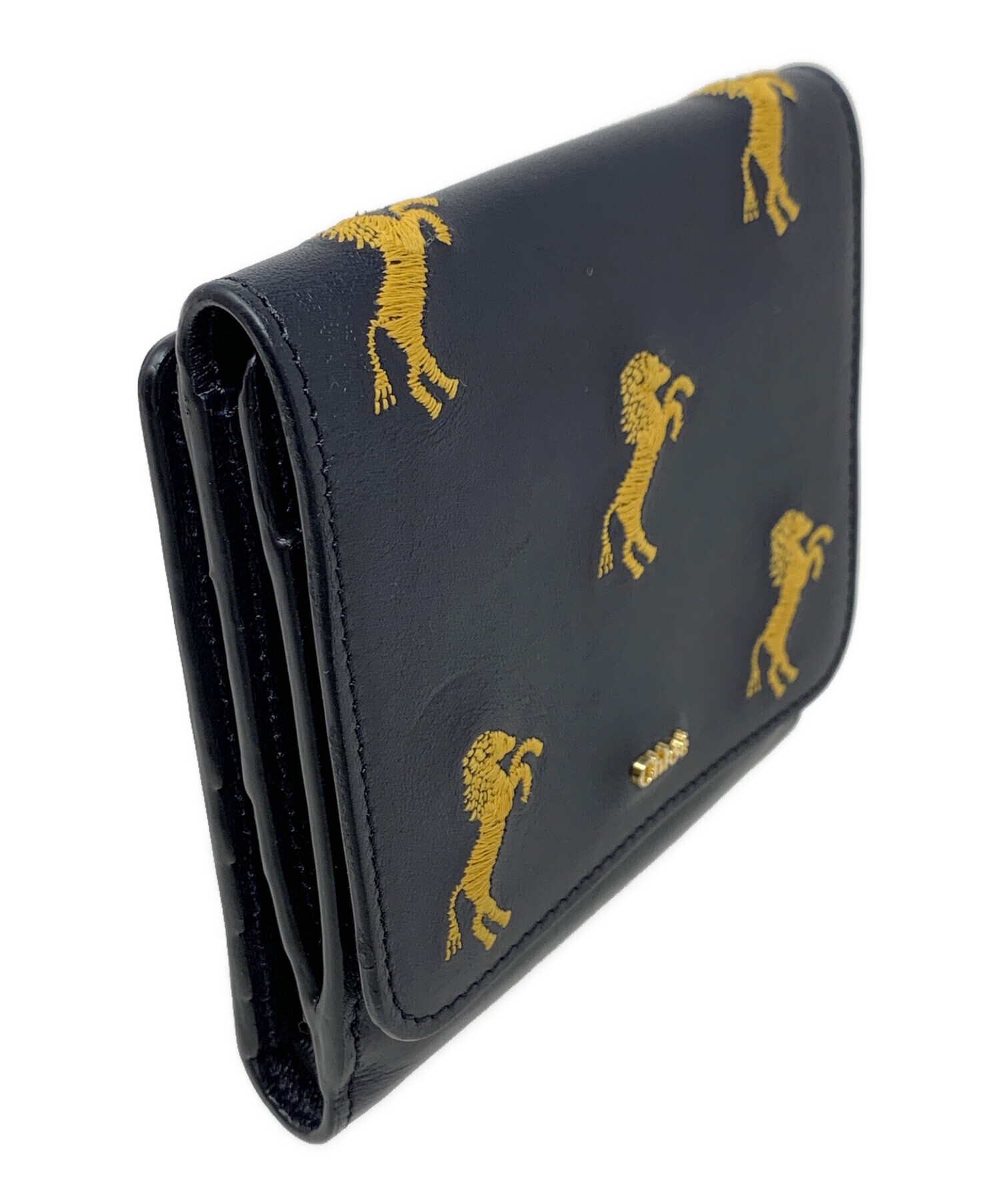 中古・古着通販】Chloe (クロエ) 2つ折り財布 リトルホース ブラック