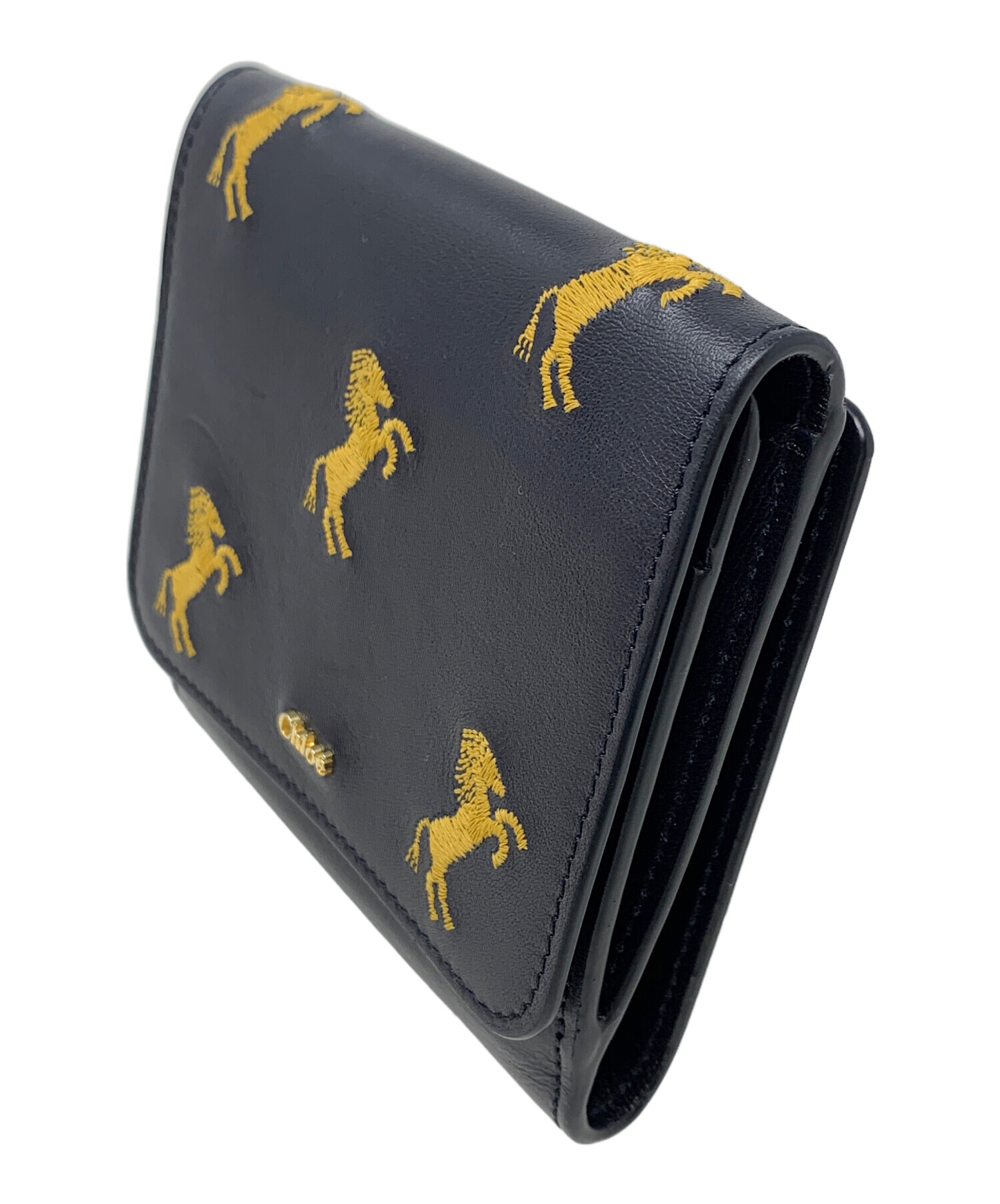 中古・古着通販】Chloe (クロエ) 2つ折り財布 リトルホース ブラック