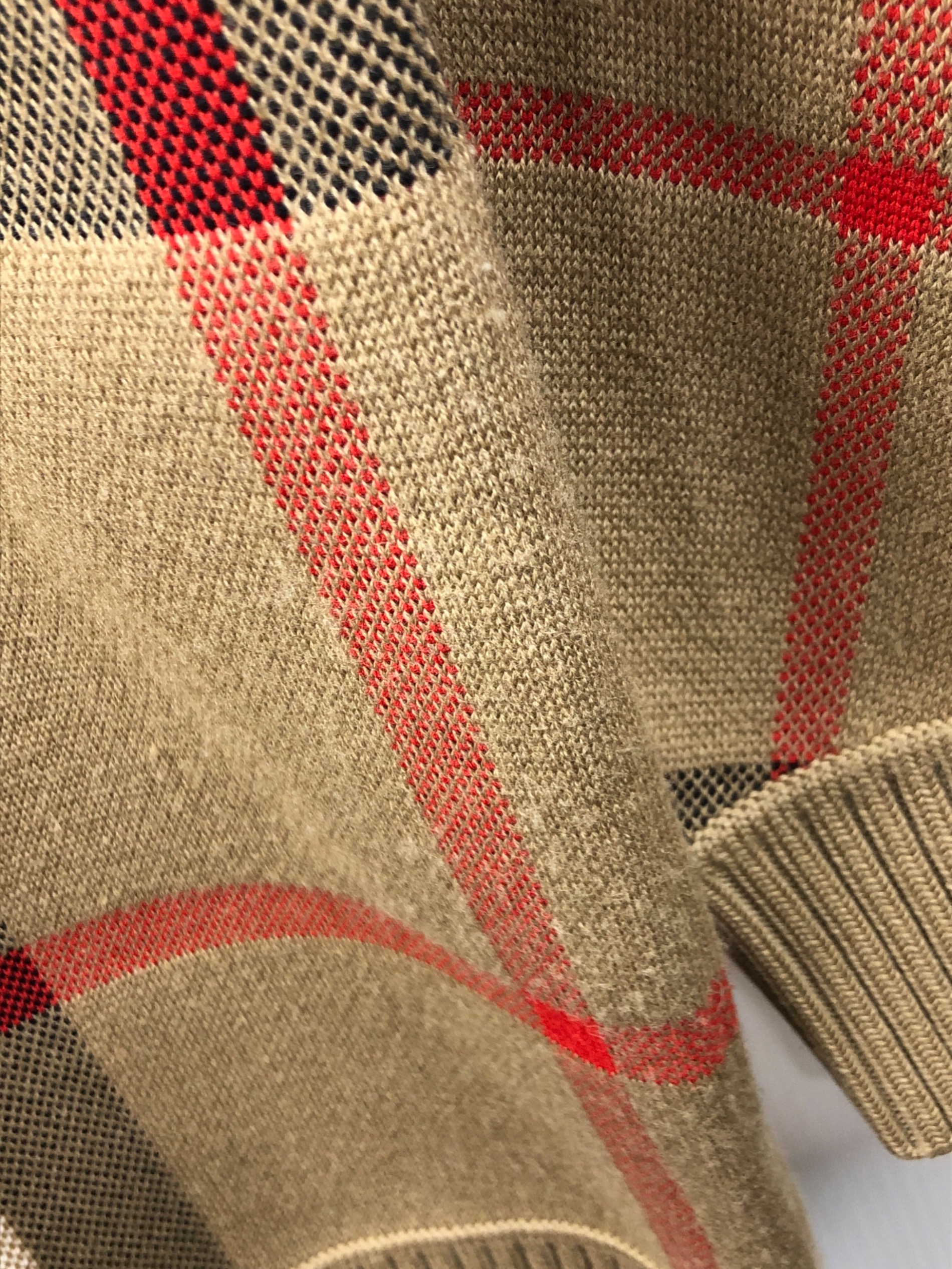 中古・古着通販】BURBERRY (バーバリー) クルーネックニット CHECK