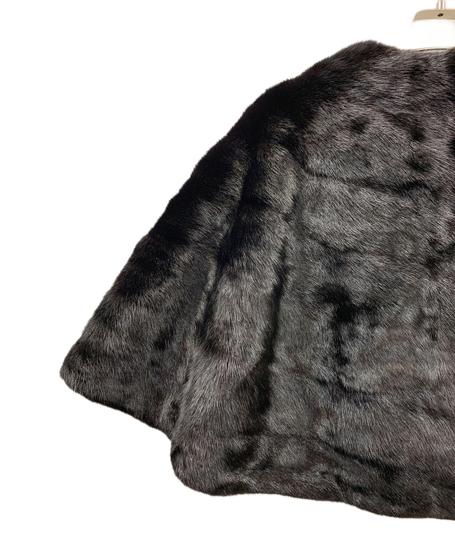 中古・古着通販】SAGA MINK (サガミンク) ケープ ブラック サイズ:実寸