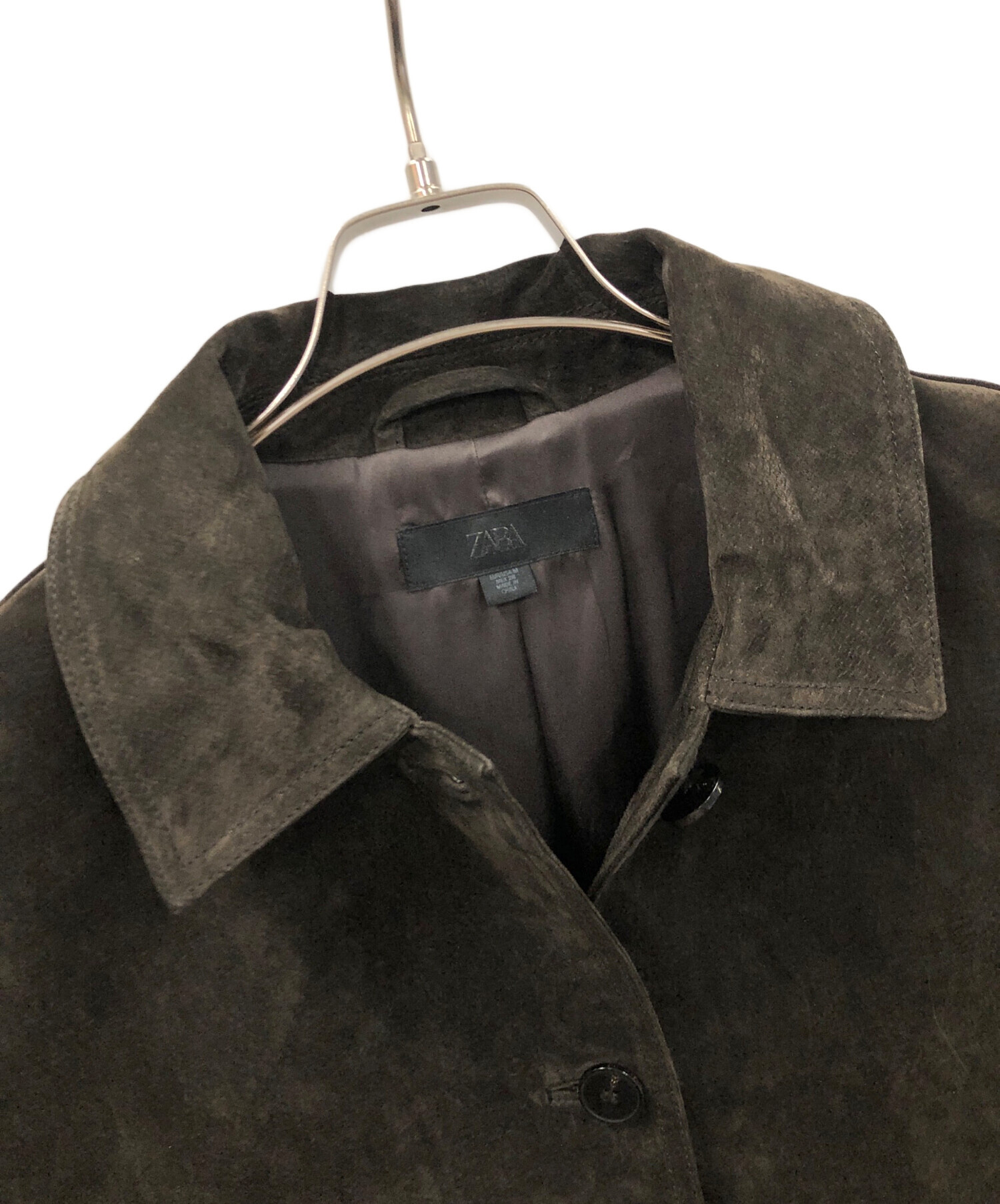 中古・古着通販】ZARA (ザラ) レザージャケット ブラウン サイズ:USA M 
