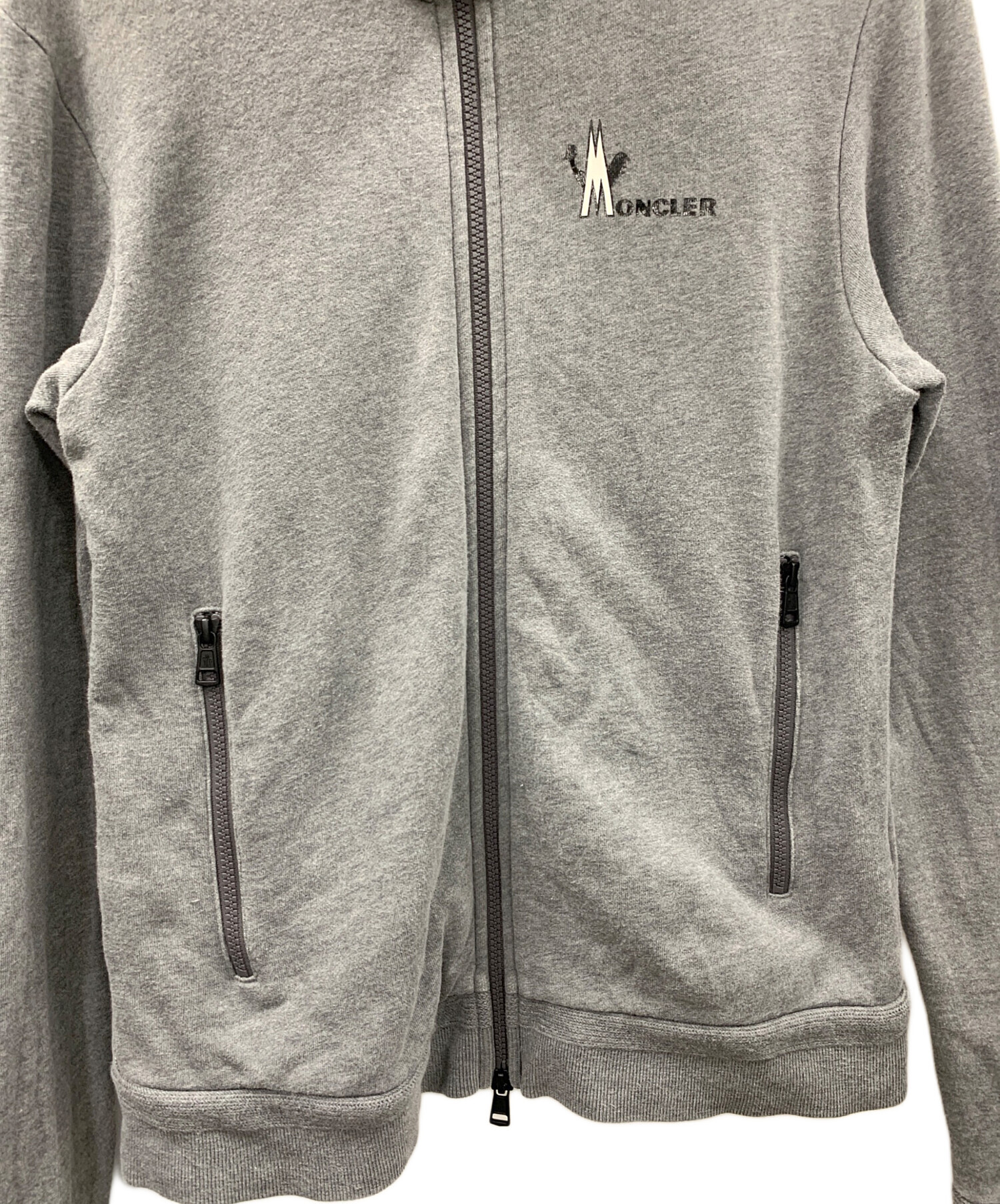 し*う様 『MONCLER』ジップアップスウェット XXL ブラック used 【公式