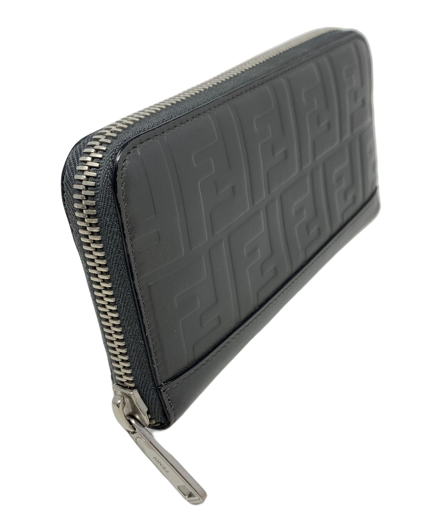 中古・古着通販】FENDI (フェンディ) 長財布 グレー サイズ:実寸サイズ