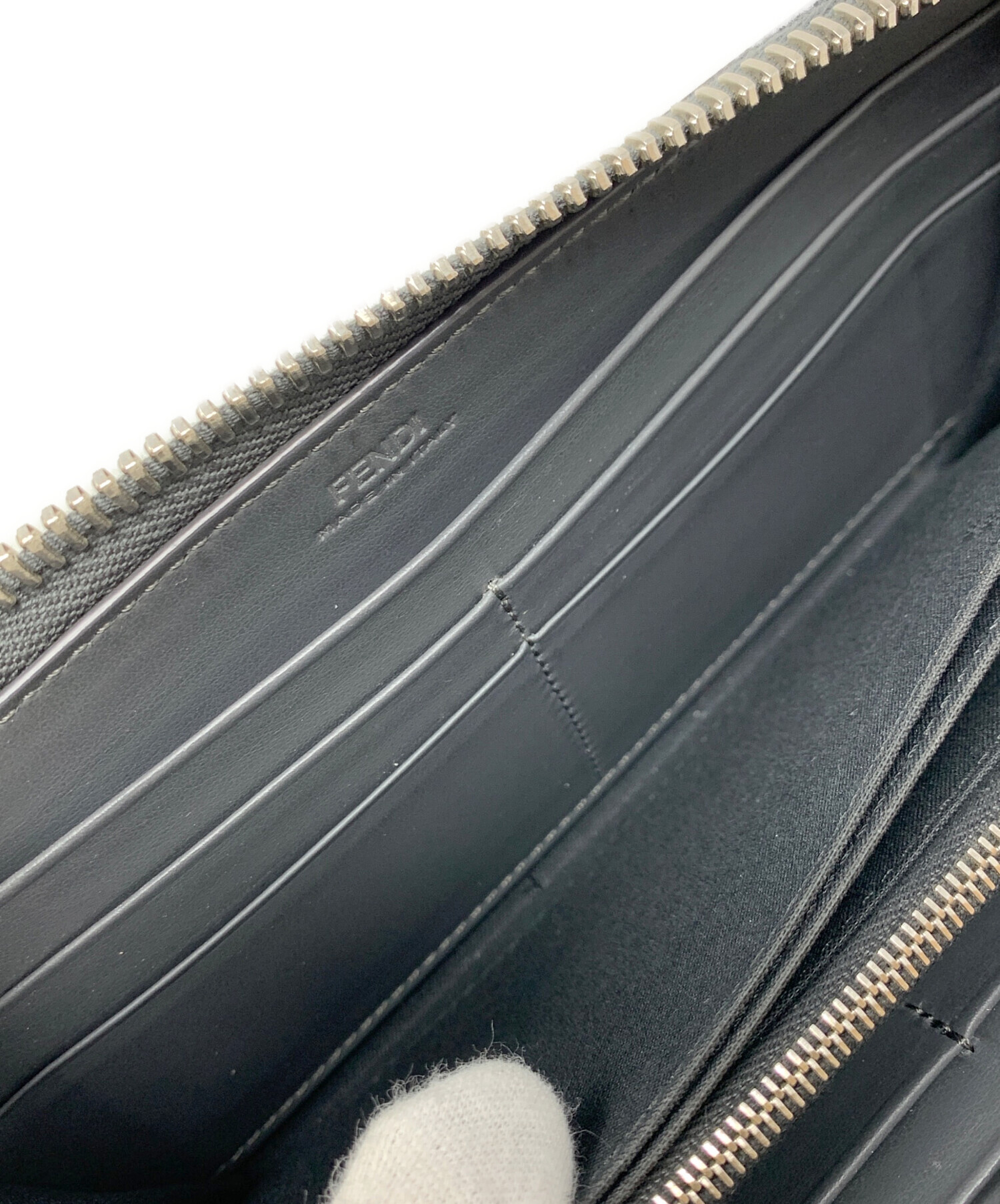 中古・古着通販】FENDI (フェンディ) 長財布 グレー サイズ:実寸サイズ