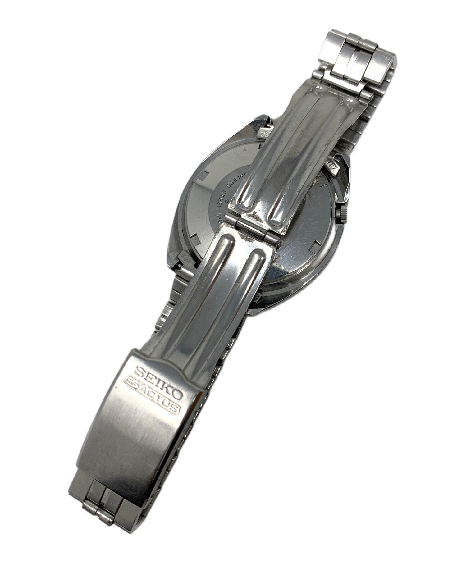動作品 SEIKO 5ACTUS SS 自動巻き腕時計 6106-8690 23石 3針