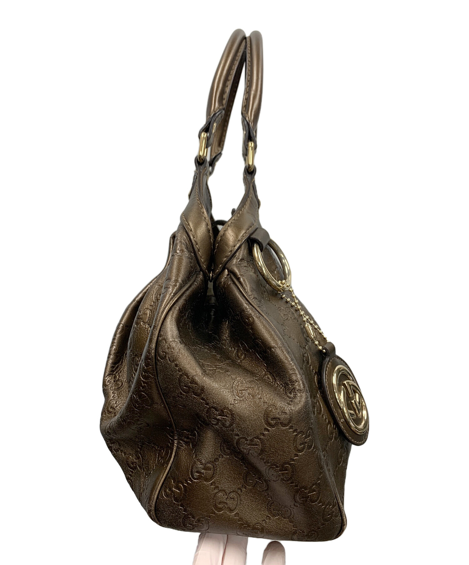 中古・古着通販】GUCCI (グッチ) スーキーハンドバッグ グッチシマ 