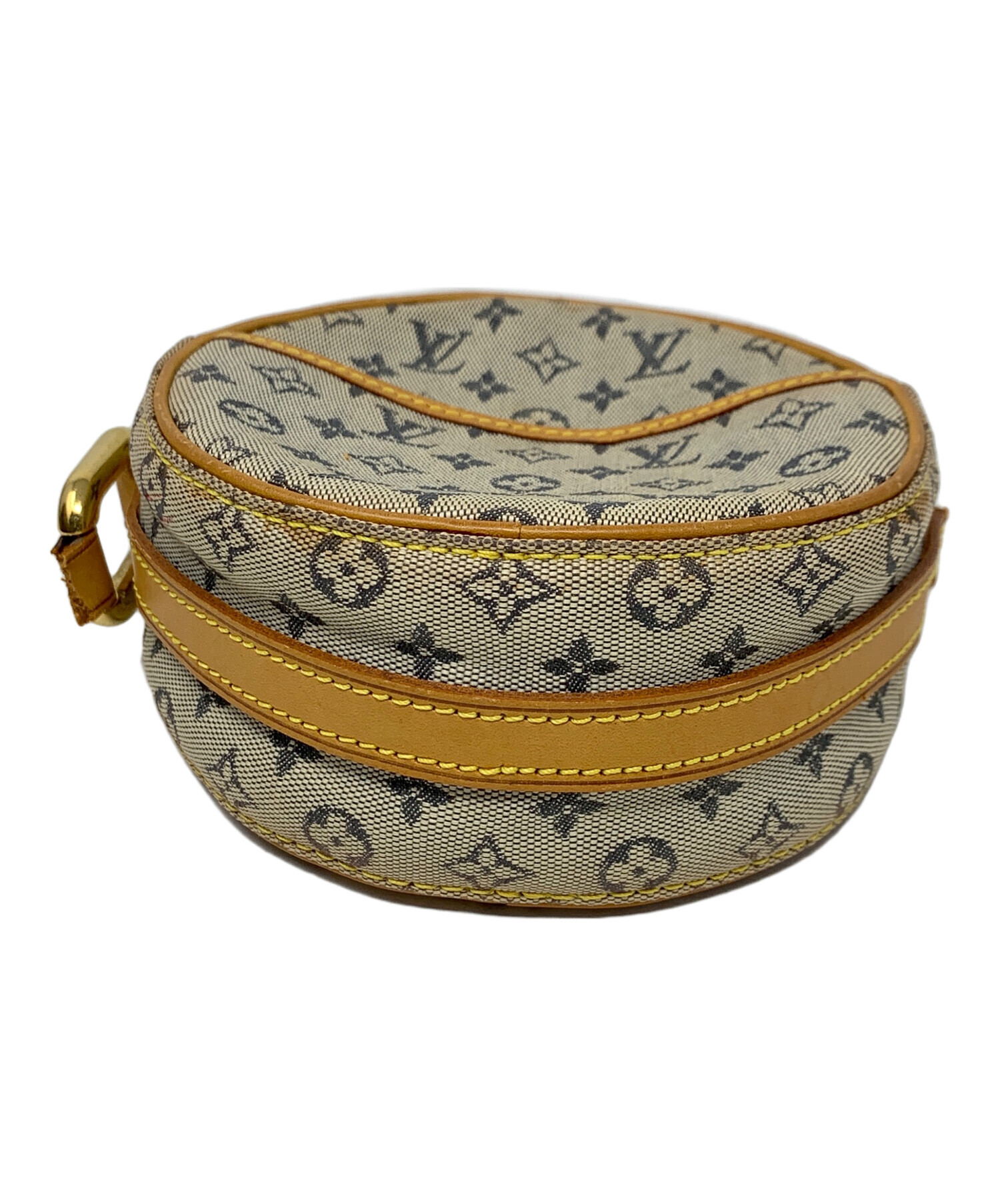 LOUIS VUITTON◇ジャンヌPM_モノグラムミニ_ブルー/キャンバス/GRY 