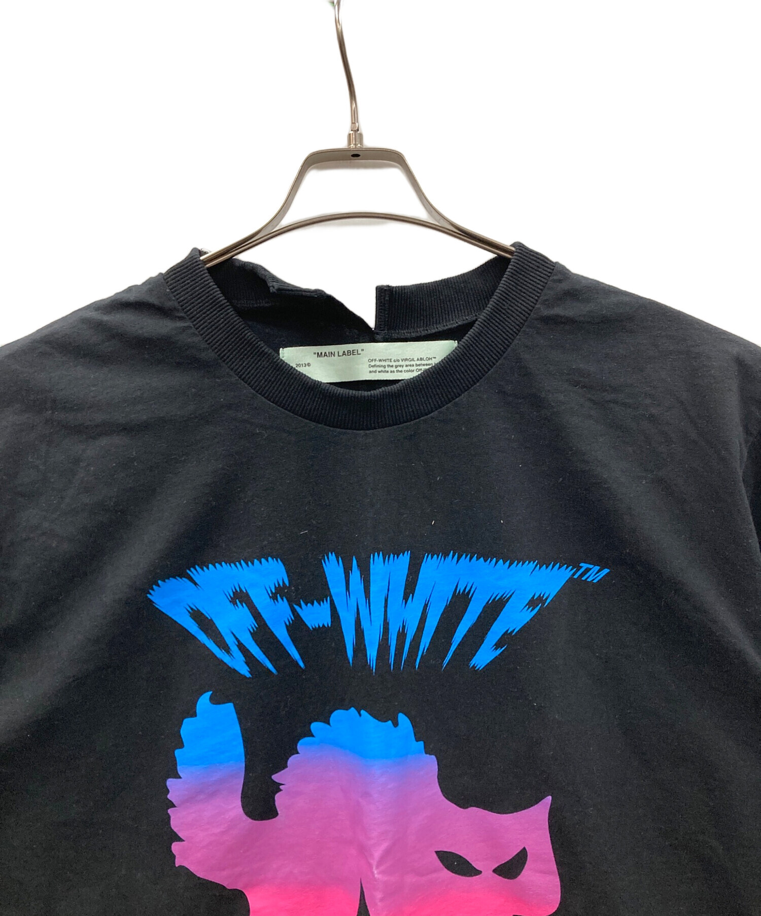 中古・古着通販】OFFWHITE (オフホワイト) Tシャツ ブラック サイズ 