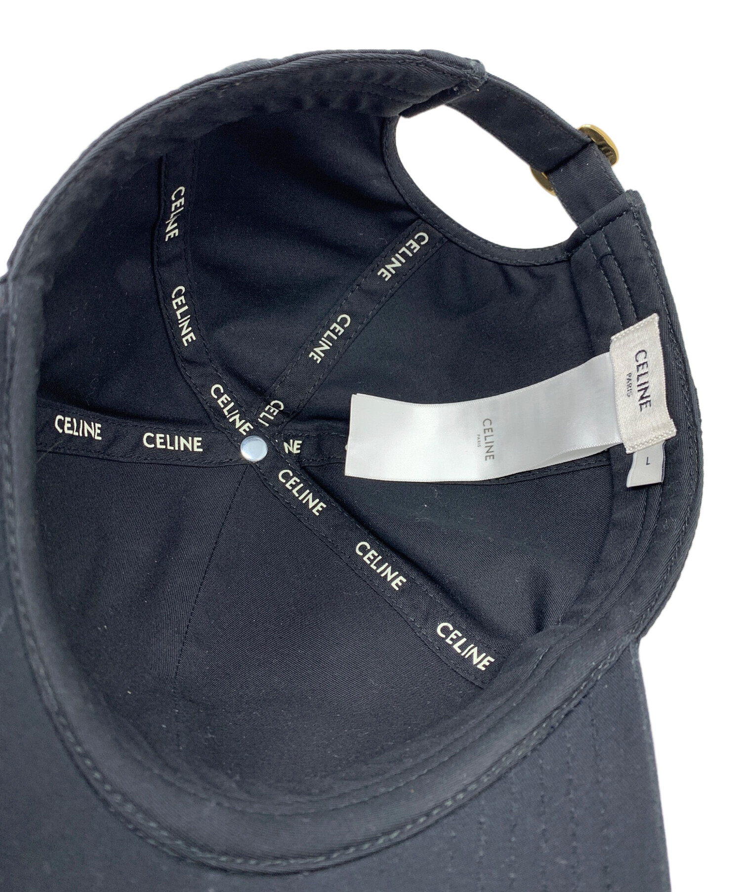 CELINE キャップ ブラック トリオンフロゴ 厨古品 中古・古着通販】CELINE (セリーヌ) キャップ トリオンフ ベースボール
