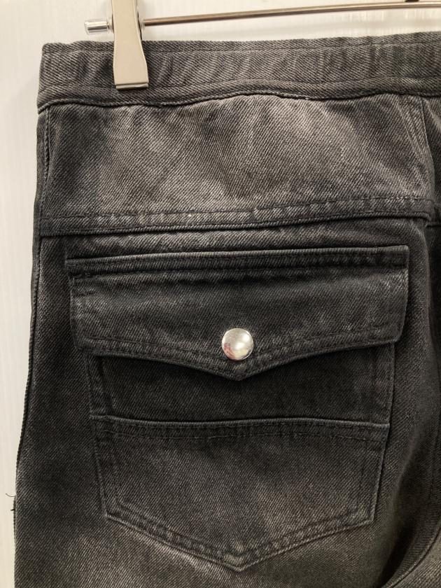中古・古着通販】BREATH (ブレス) COATING SIDE BUTTON DENIM PANTS 