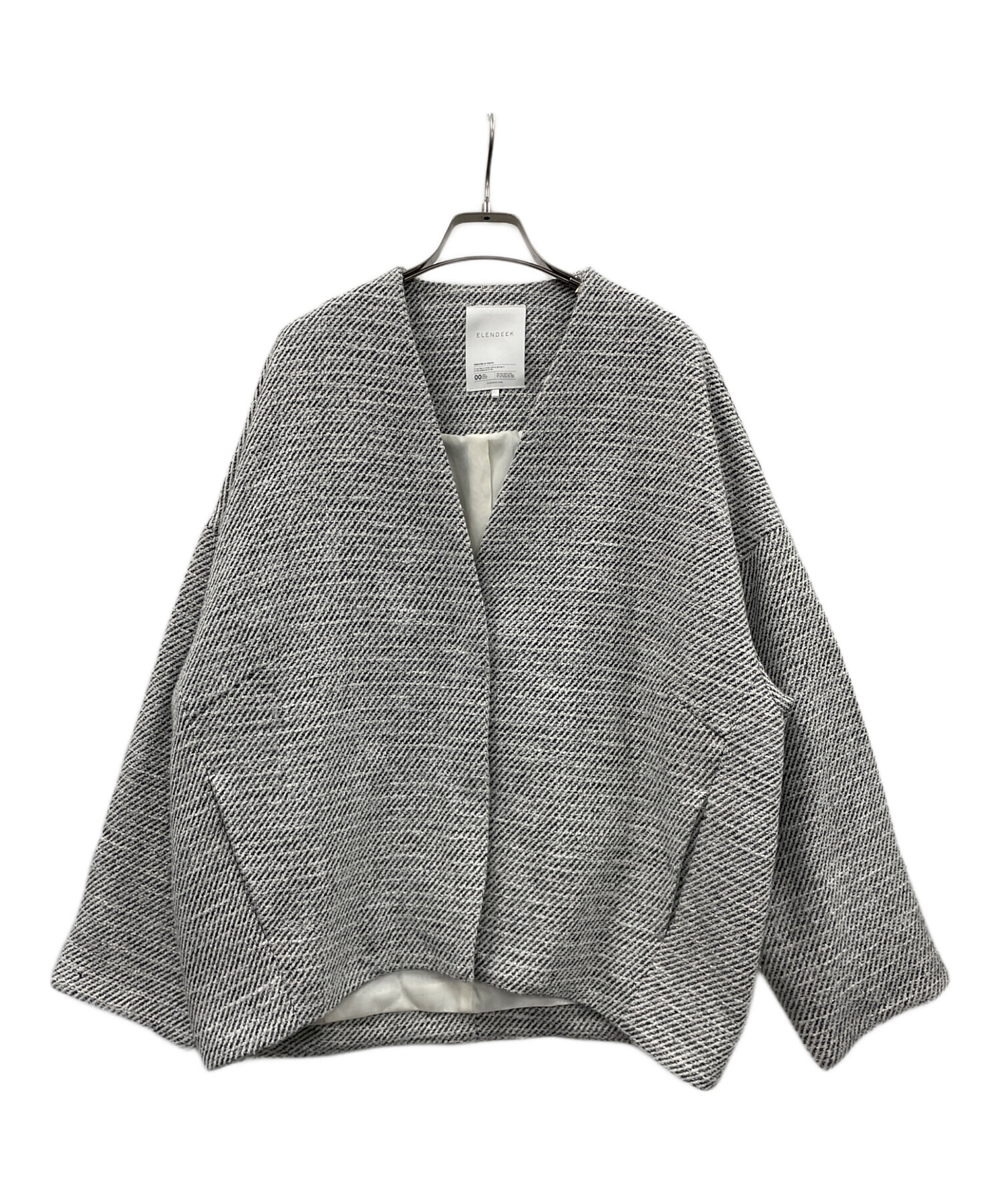 中古・古着通販】ELENDEEK (エレンディーク) コート TWEED FORM SHORT 