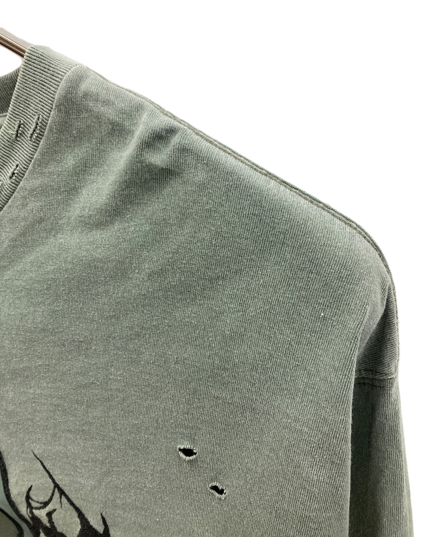 中古・古着通販】GALFY (ガルフィー) ダメージカットソー 染め染めわん 
