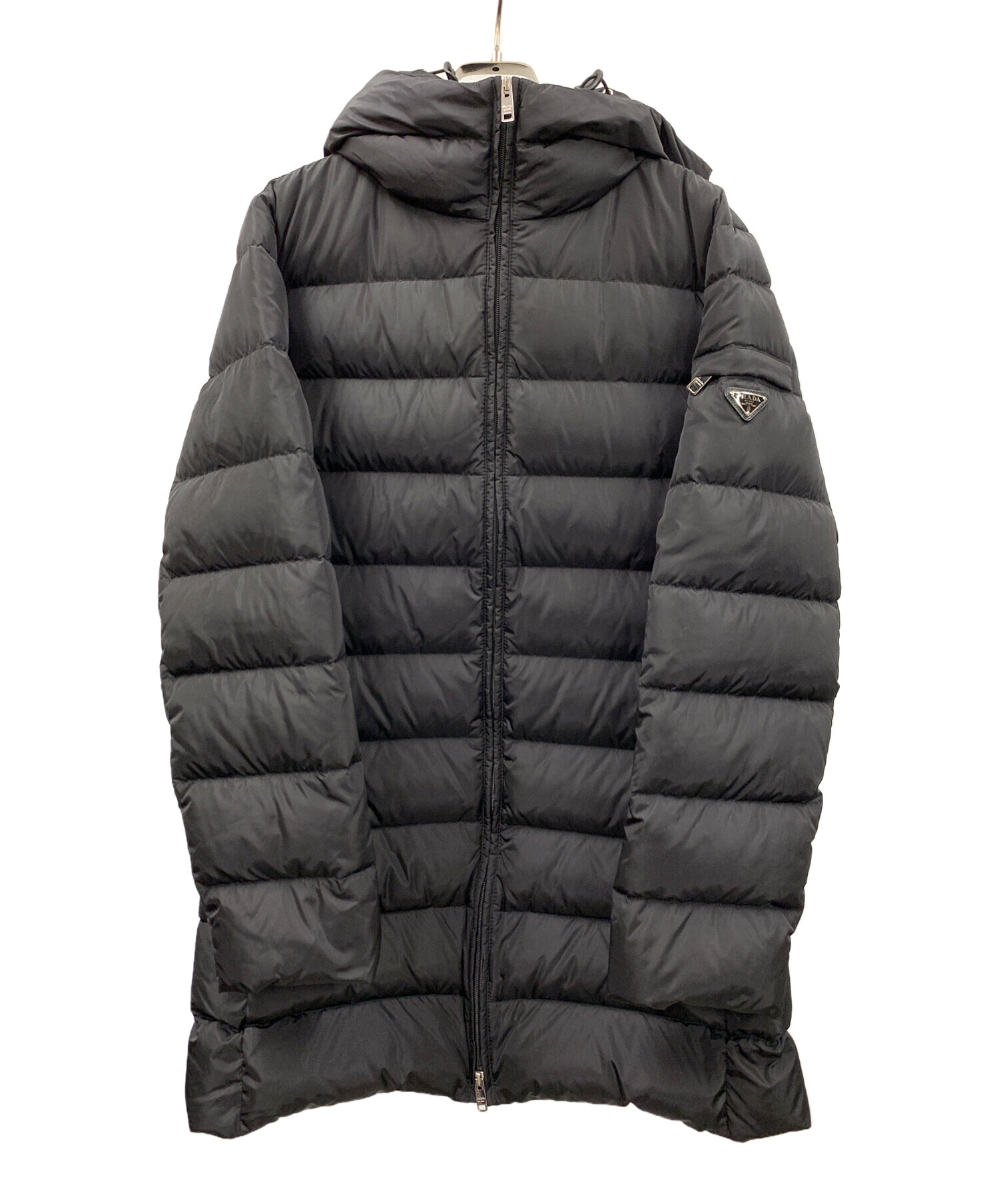 中古・古着通販】PRADA (プラダ) ダウンコート トライアングルロゴ