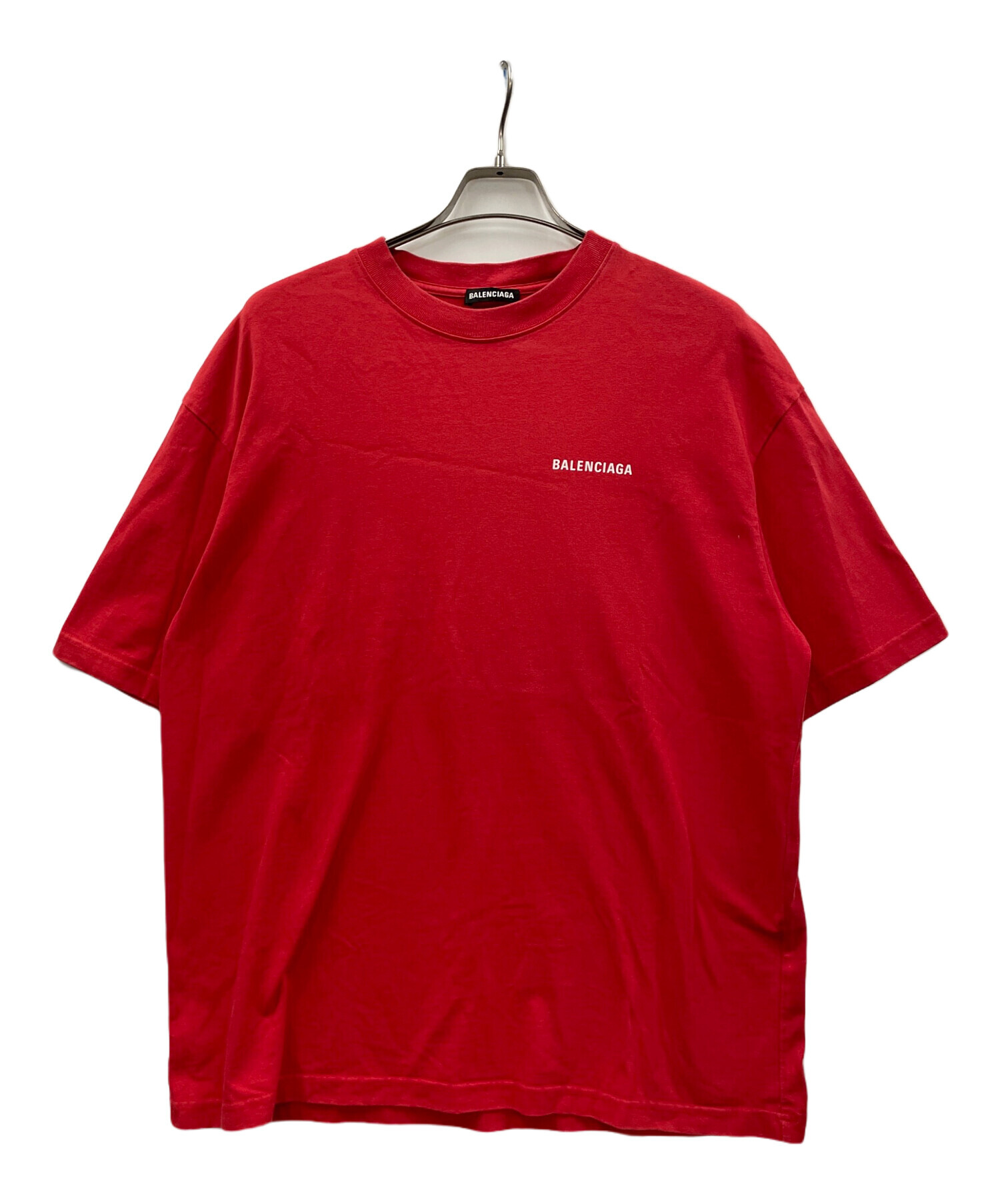 BALENCIAGA バレンシアガ Tシャツ・カットソー S 赤 【古着】【中古】【送料無料】 中古・古着通販】BALENCIAGA (バレンシアガ) キャンペーンロゴTシャツ
