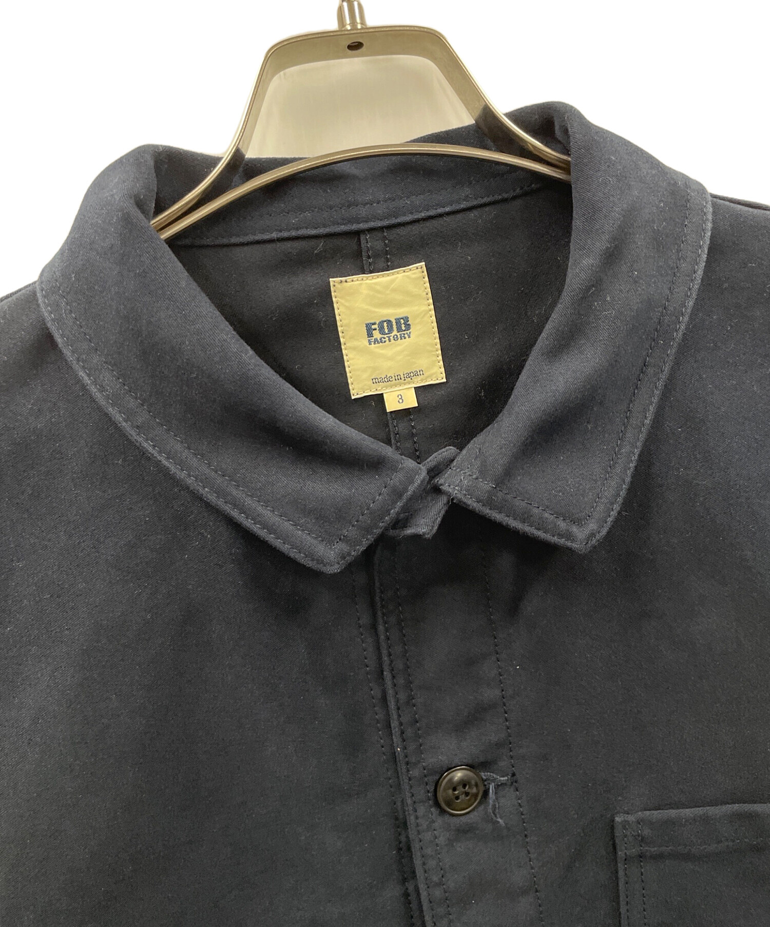 FOB FACTORY フレンチカバーオール ネイビー サイズ2 FOB FACTORY（エフオービーファクトリー） FOBファクトリー フレンチ