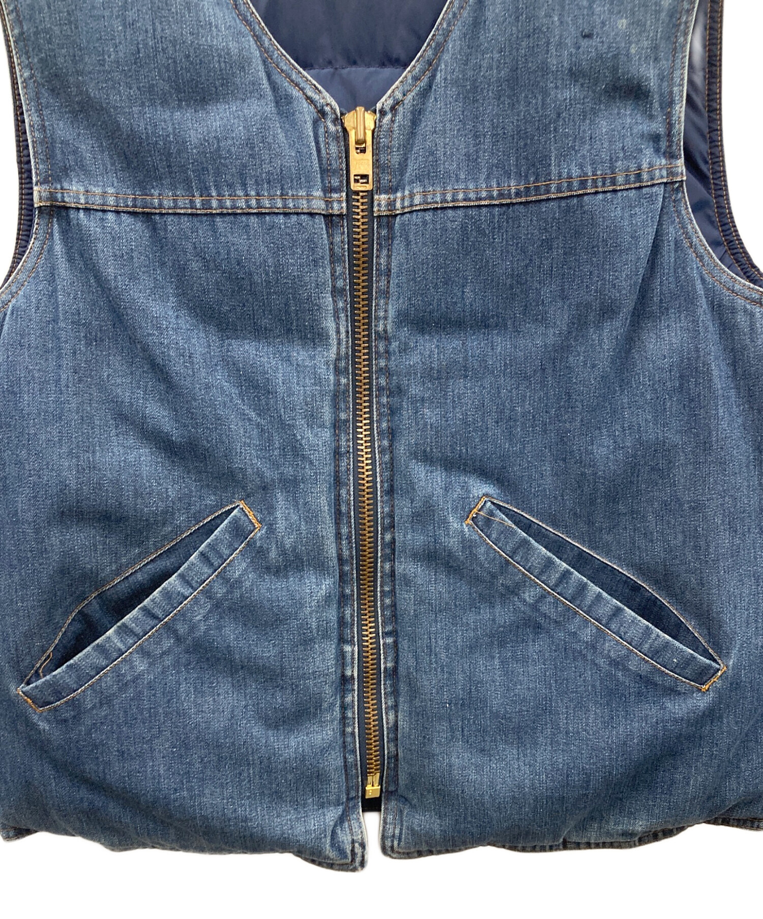 中古・古着通販】Eddie Bauer (エディーバウアー) デニムダウンベスト 