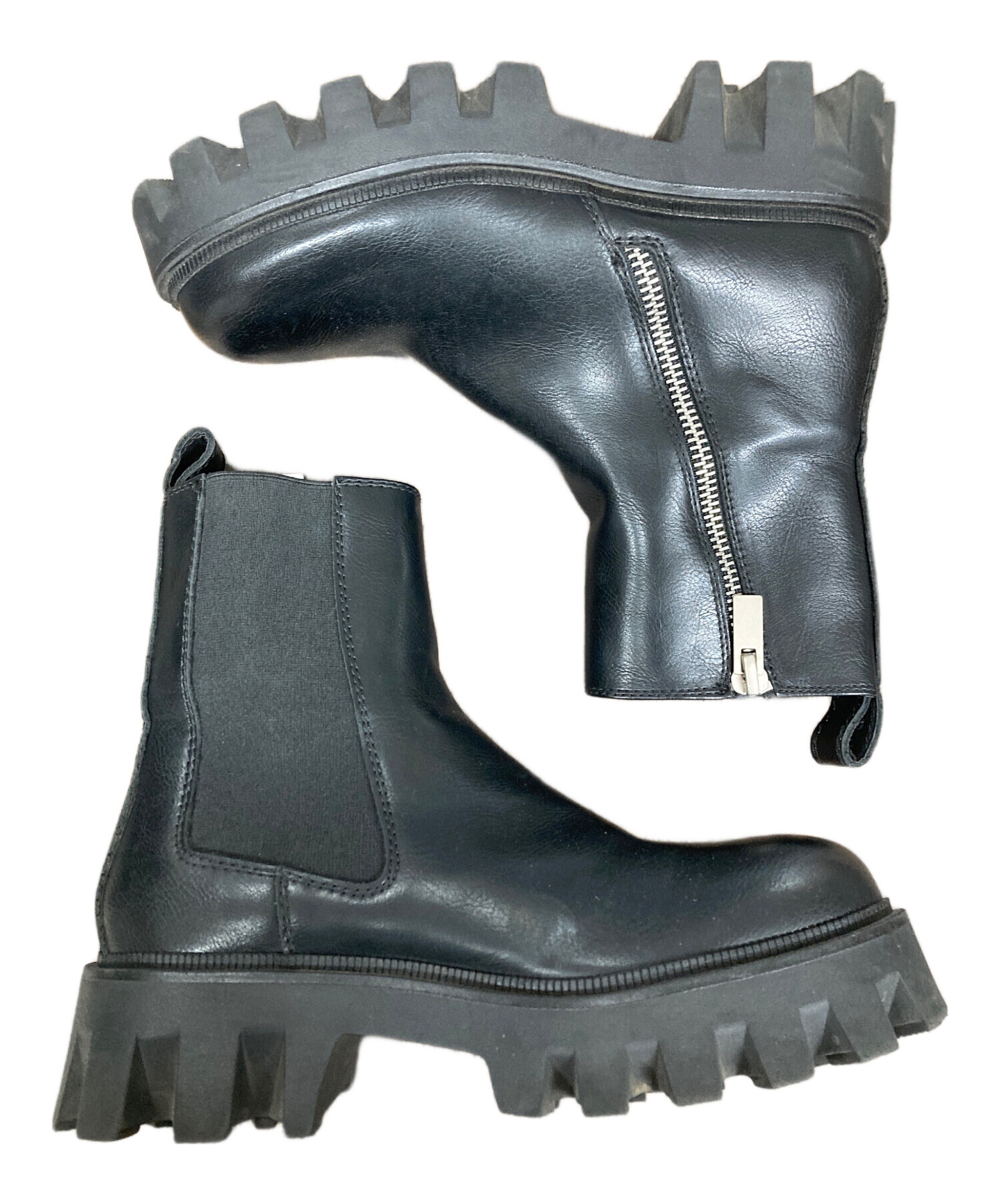 中古・古着通販】ZARA (ザラ) ブーツ CHUNKY BOOTS WITH ZIP（チャン