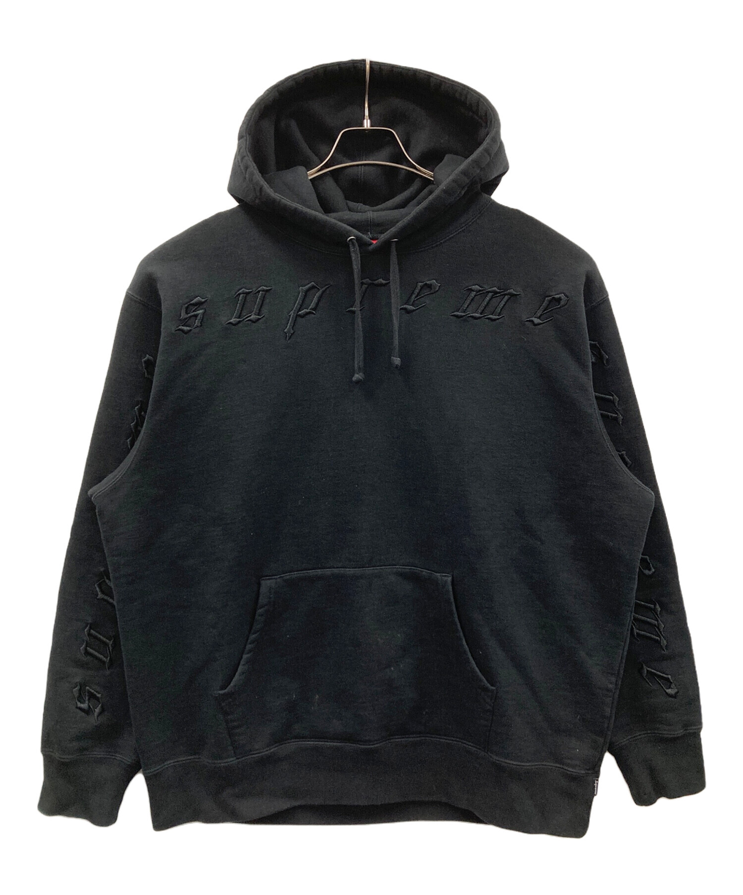 中古・古着通販】SUPREME (シュプリーム) パーカー ブラック サイズ 