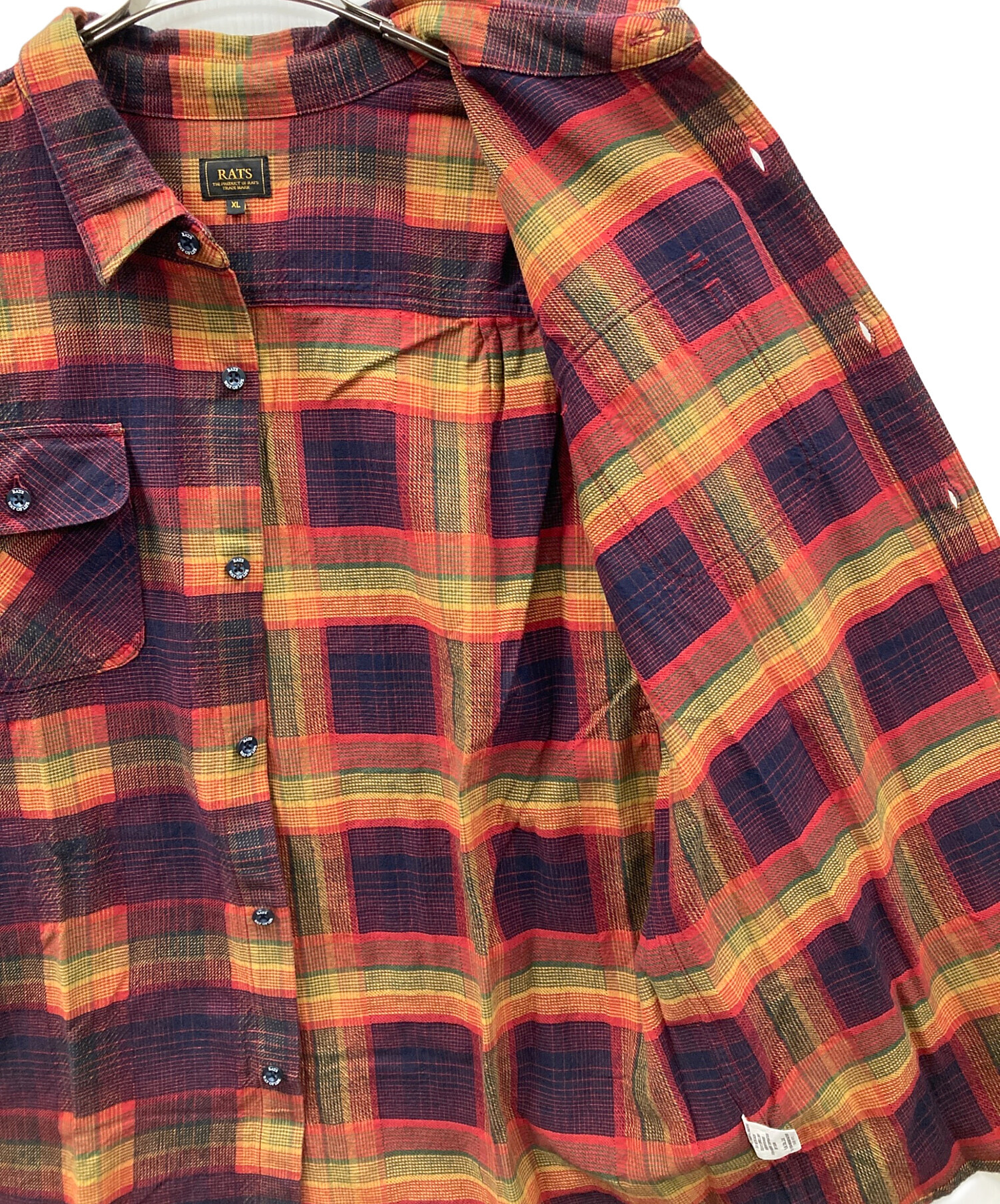 中古・古着通販】RATS (ラッツ) 長袖シャツ RATS MULTI COLOR CHECK