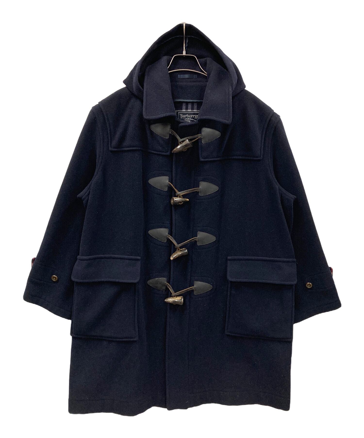 BURBERRY ネイビー ダッフルコート フード付き　160 美品 中古・古着通販】Burberry's (バーバリー) ダッフルコート ネイビー