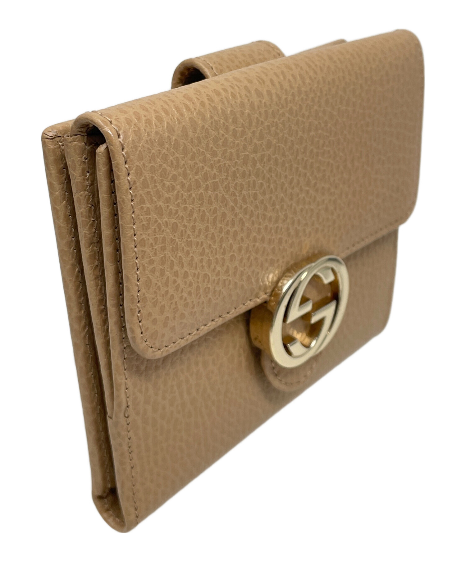 中古・古着通販】GUCCI (グッチ) 2つ折り財布 インターロッキングG