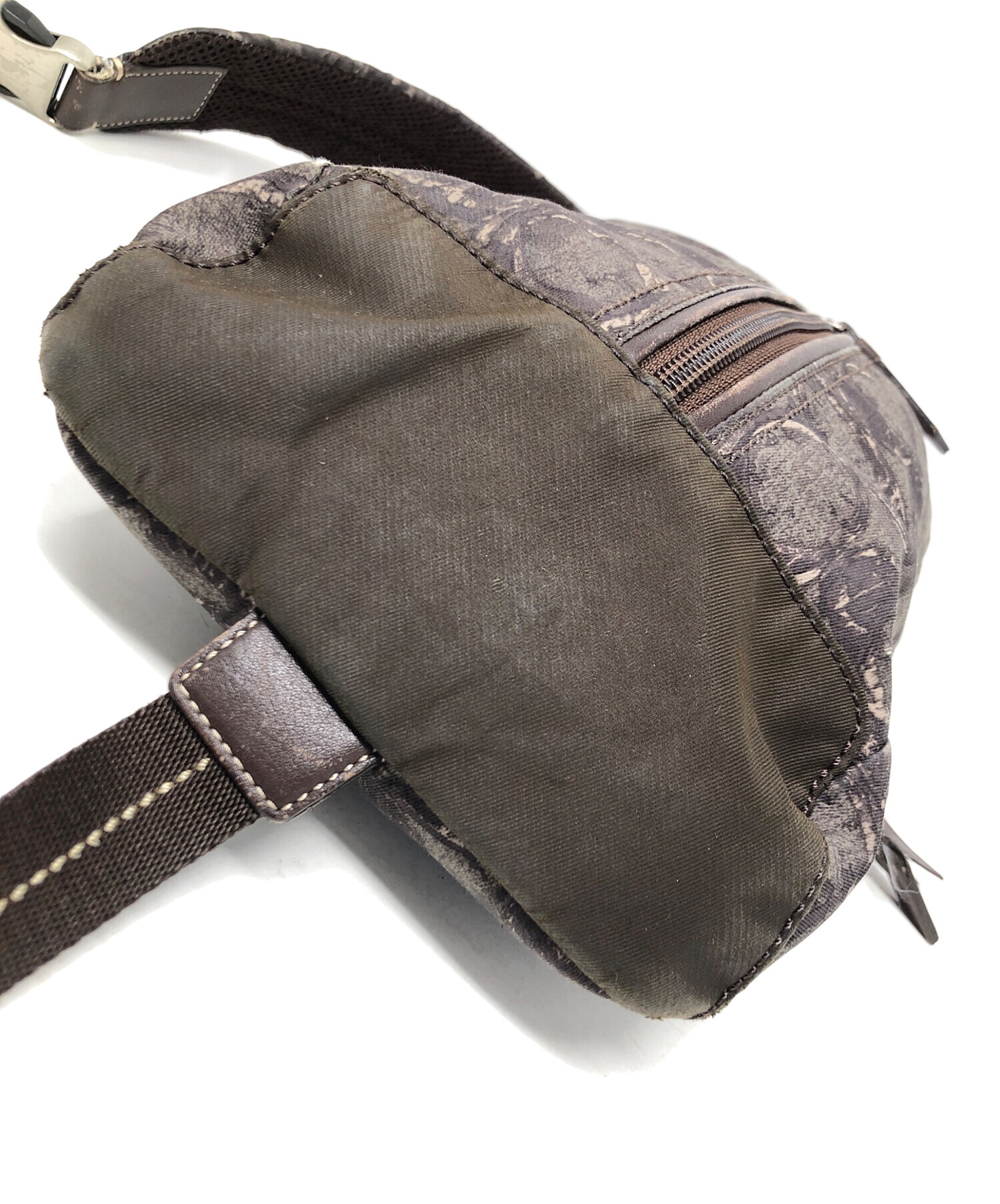 COACH ボディバッグ ブラウン・オリーブ 中古・古着通販】COACH (コーチ) ボディーバッグ ヴァリックナイロン