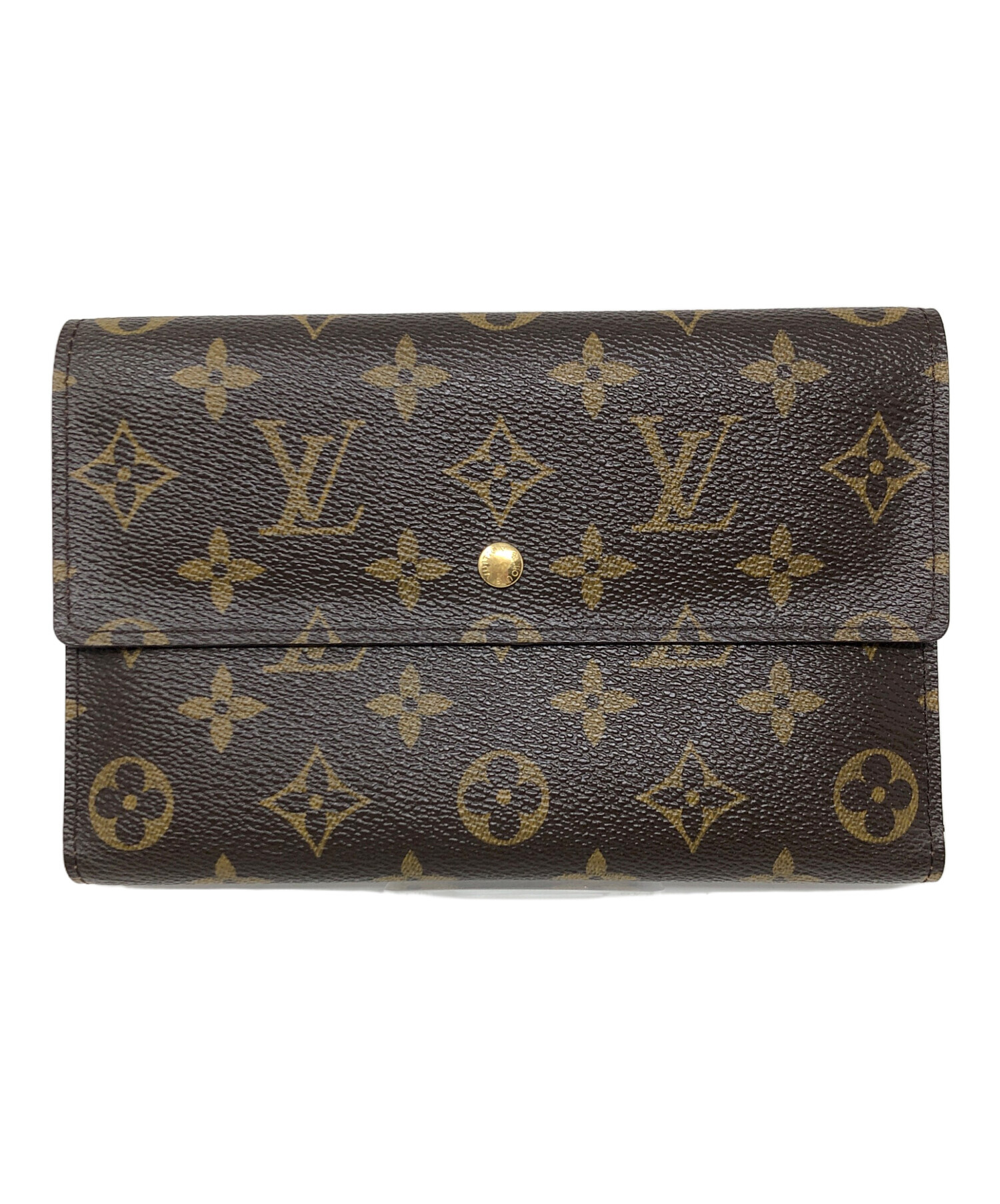 ルイヴィトン モノグラム ポシェット パスポール 三つ折り財布 A51 中古・古着通販】LOUIS VUITTON (ルイ ヴィトン) 3つ折り財布