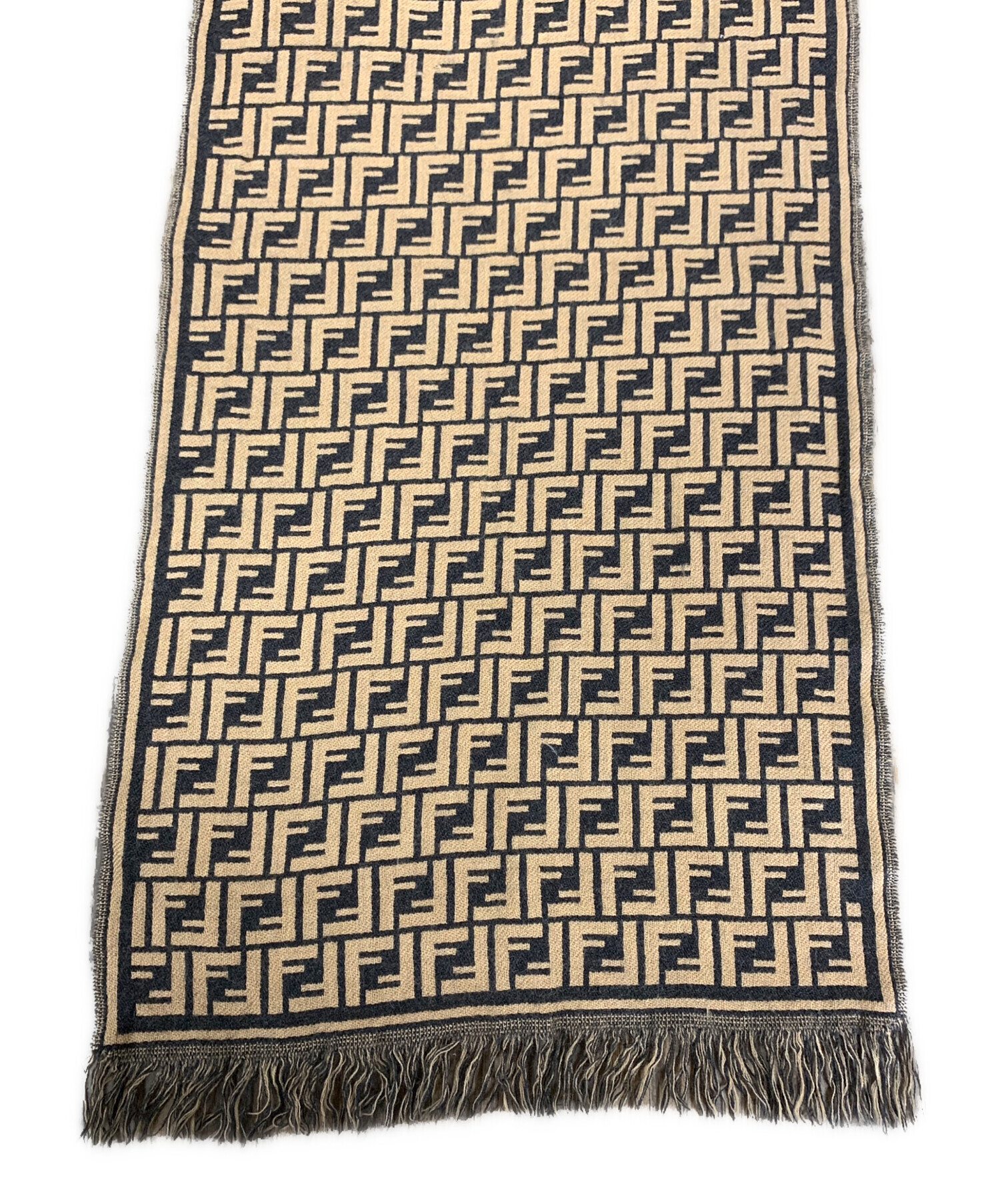 中古・古着通販】FENDI (フェンディ) マフラー ベージュ サイズ:実寸
