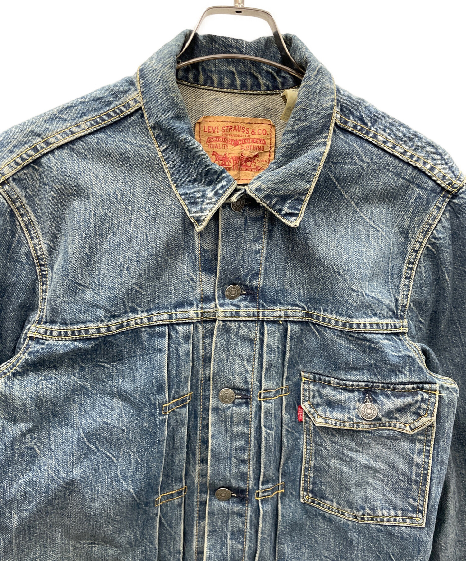 Levi'sリーバイス　デニムジャケット　ファーストタイプ　ダメージ加工　古着 中古・古着通販】LEVI'S (リーバイス) デニムジャケット 1stTYPE