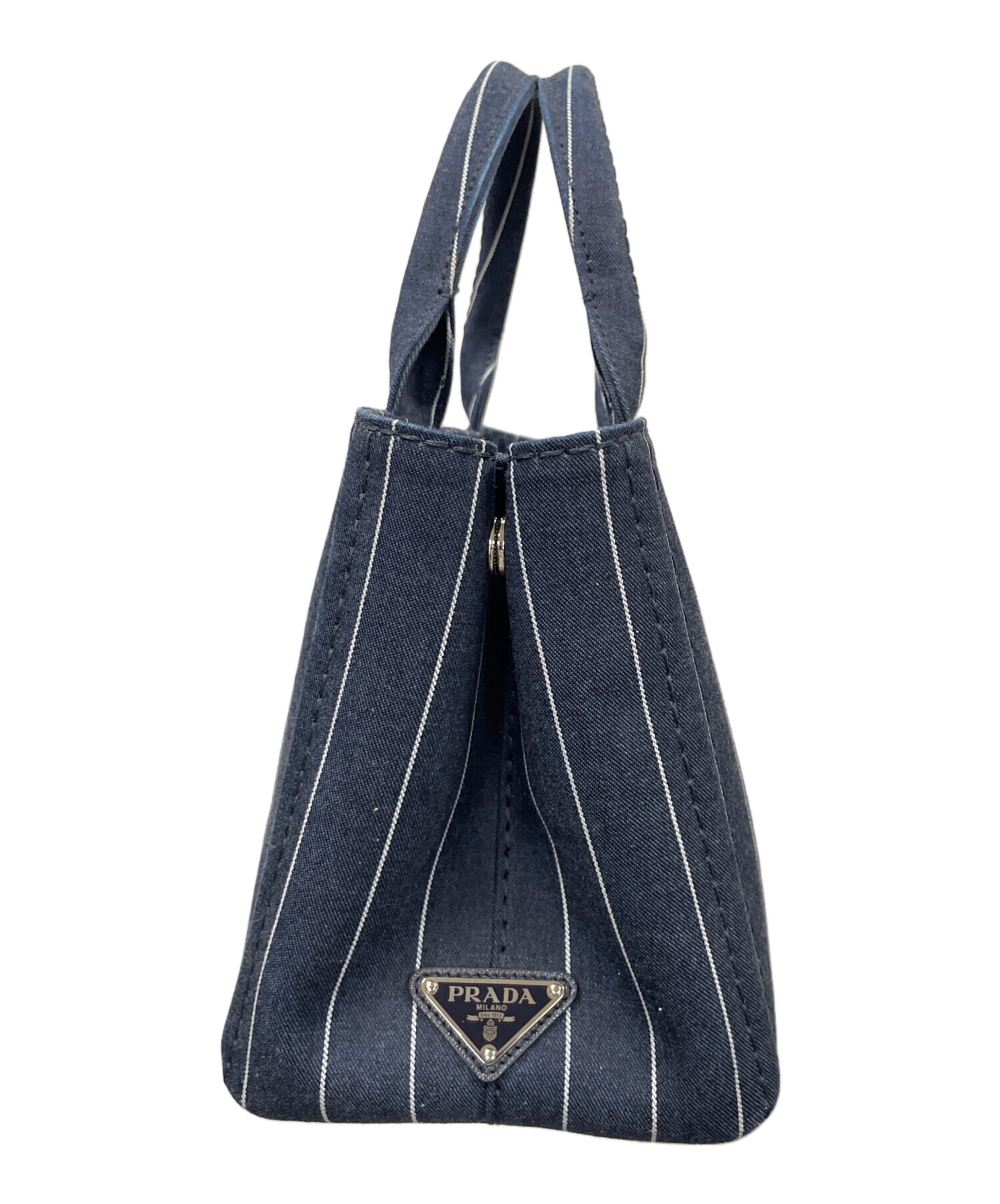 専用 プラダ 2way フシンジ バッグ 中古・古着通販】PRADA (プラダ) 2WAYバッグ トートバッグ DENIM RIGHE