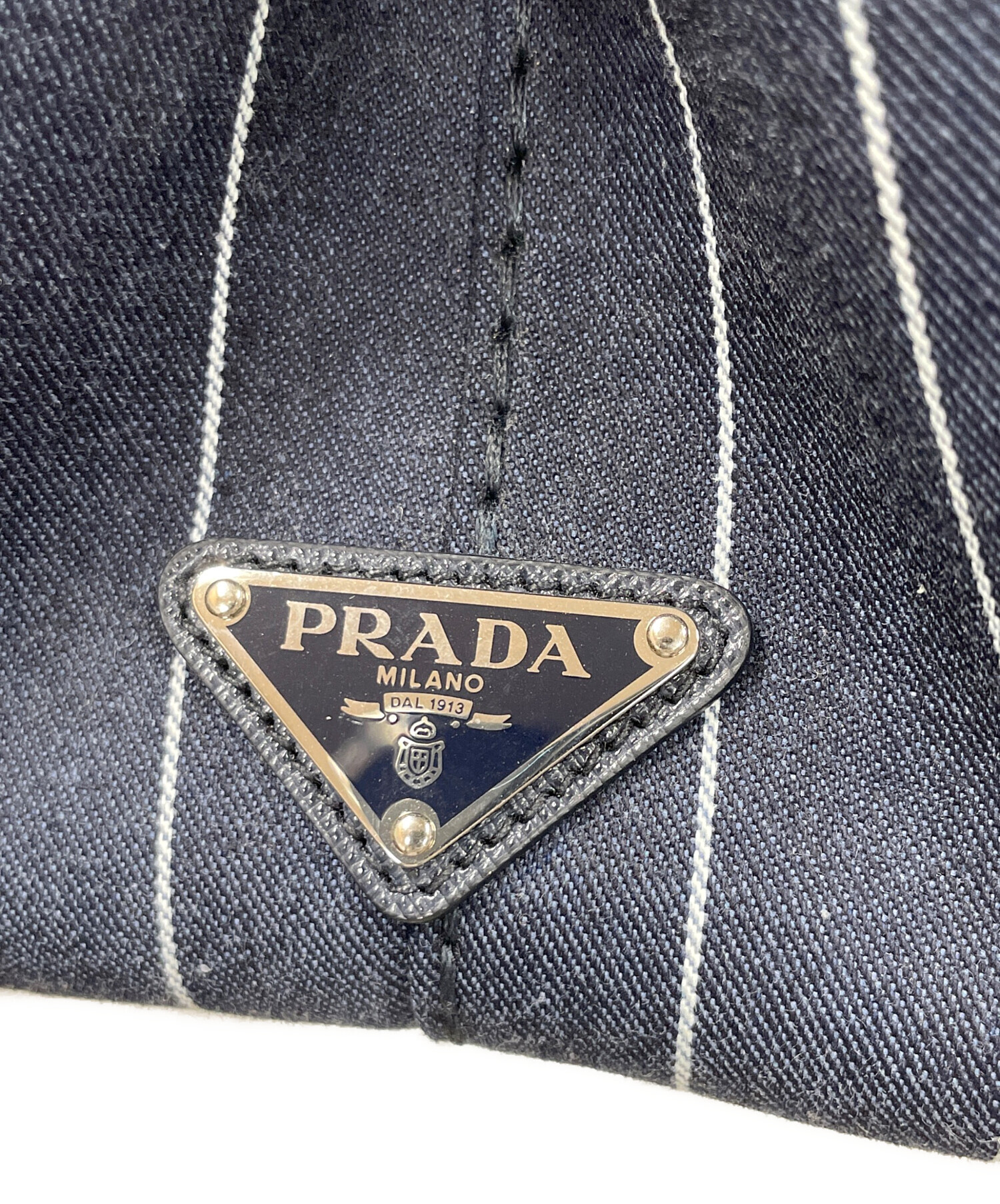 中古・古着通販】PRADA (プラダ) 2WAYバッグ トートバッグ DENIM RIGHE