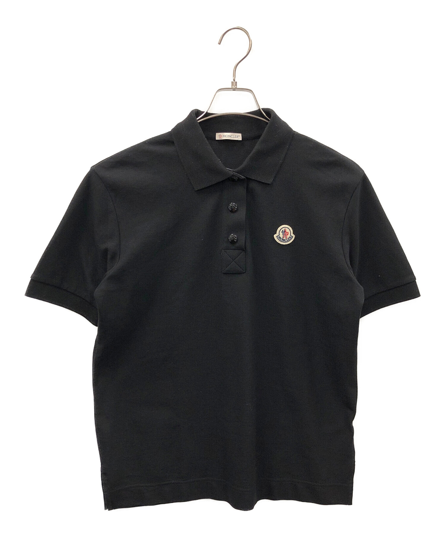 MONCLER ブラック ポロシャツ XSサイズ 中古・古着通販】MONCLER (モンクレール) ポロシャツ ブラック サイズ
