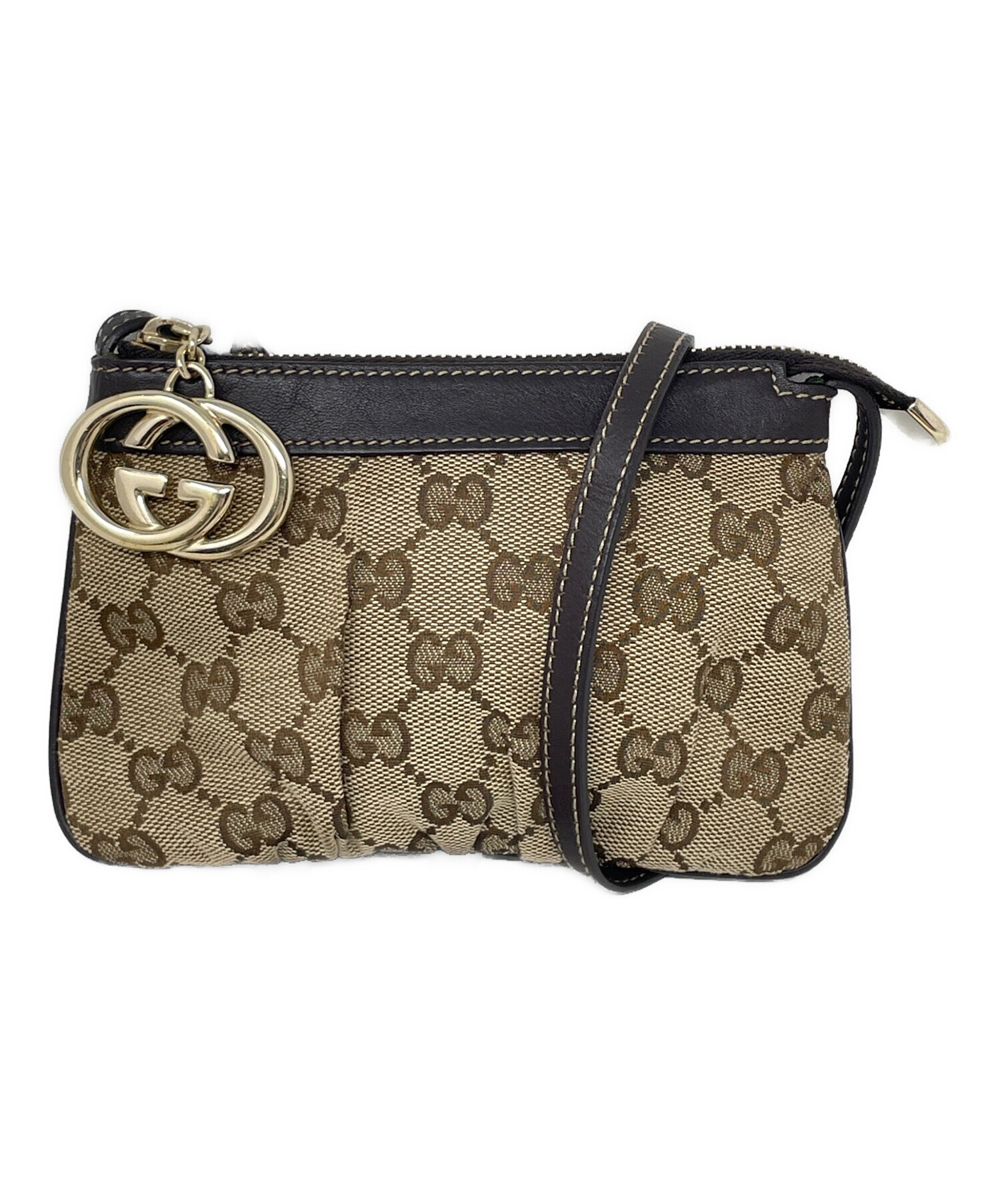 中古・古着通販】GUCCI (グッチ) ショルダーポシェット GG ベージュ 