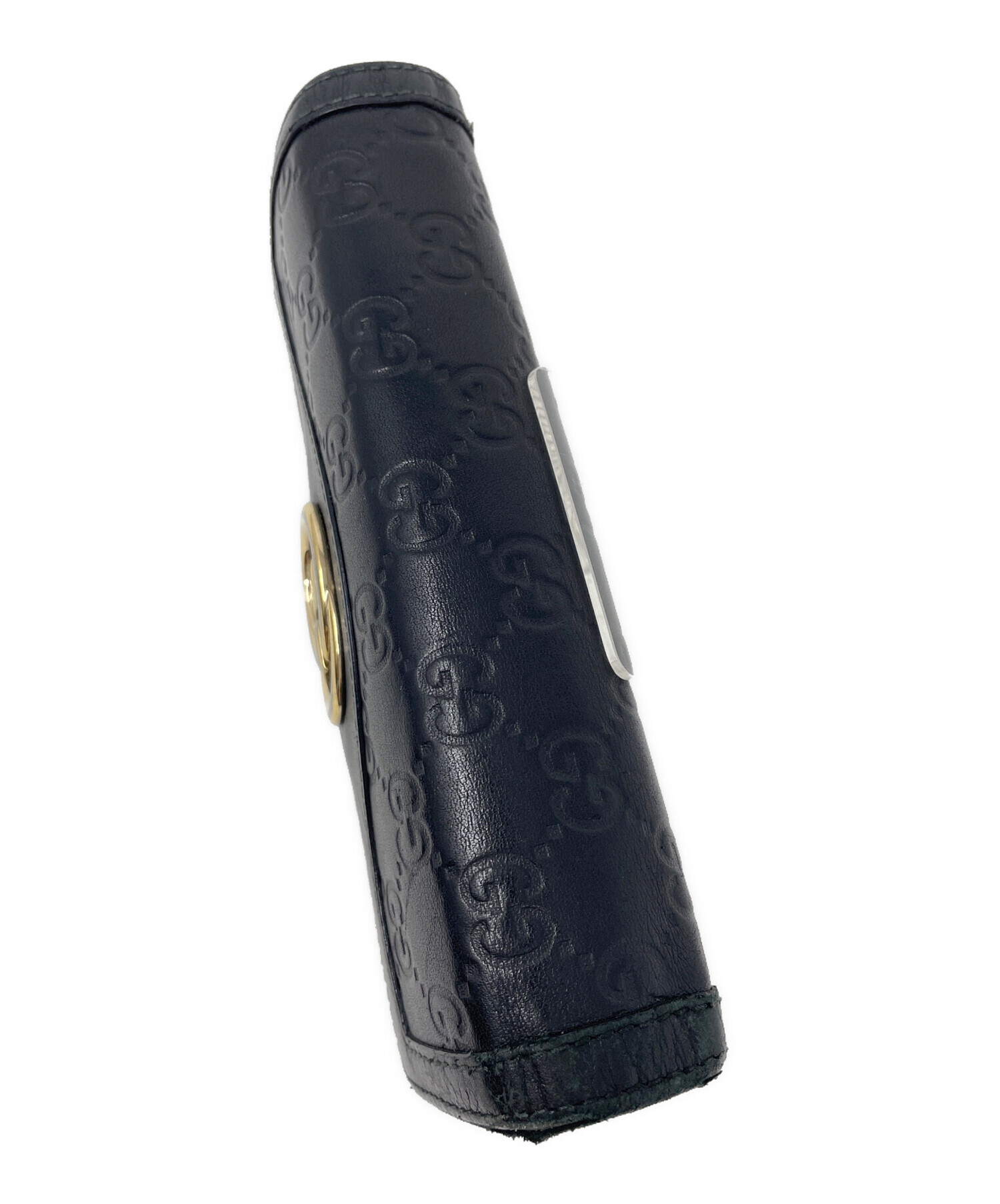 中古・古着通販】GUCCI (グッチ) 長財布 インターロッキング ブラック
