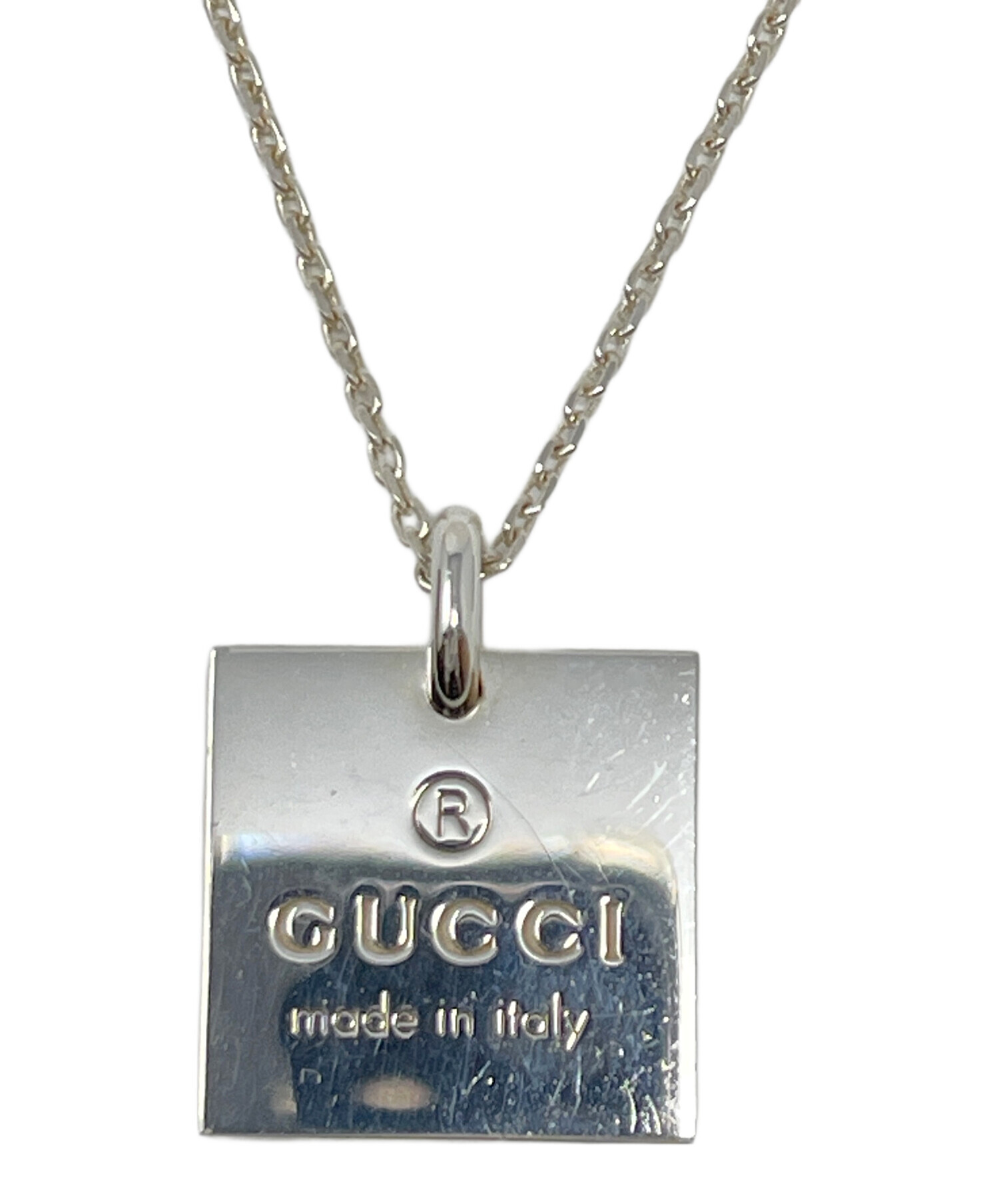 中古・古着通販】GUCCI (グッチ) プレートネックレス サイズ:実寸