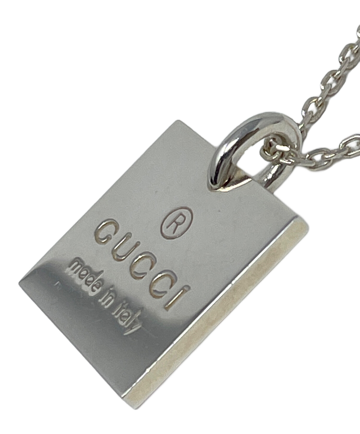 中古・古着通販】GUCCI (グッチ) プレートネックレス サイズ:実寸