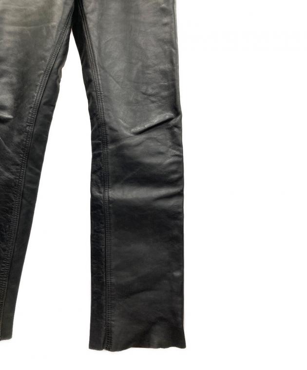 中古・古着通販】VANSON (バンソン) レザーパンツ ブラック サイズ:32
