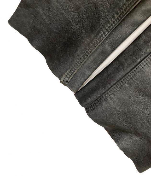 中古・古着通販】VANSON (バンソン) レザーパンツ ブラック サイズ:32