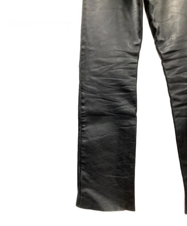 中古・古着通販】VANSON (バンソン) レザーパンツ ブラック サイズ:32