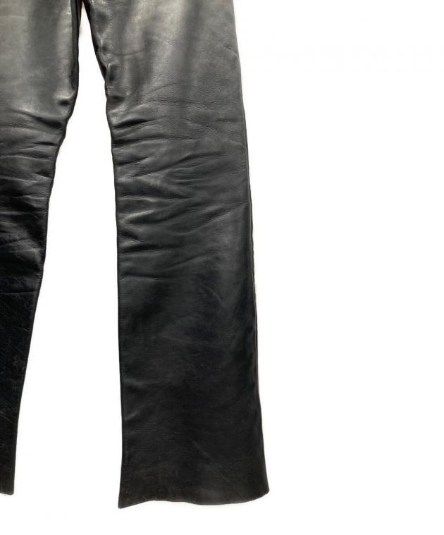 中古・古着通販】VANSON (バンソン) レザーパンツ ブラック サイズ:32