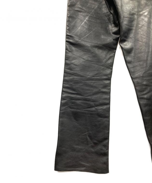 中古・古着通販】VANSON (バンソン) レザーパンツ ブラック サイズ:28
