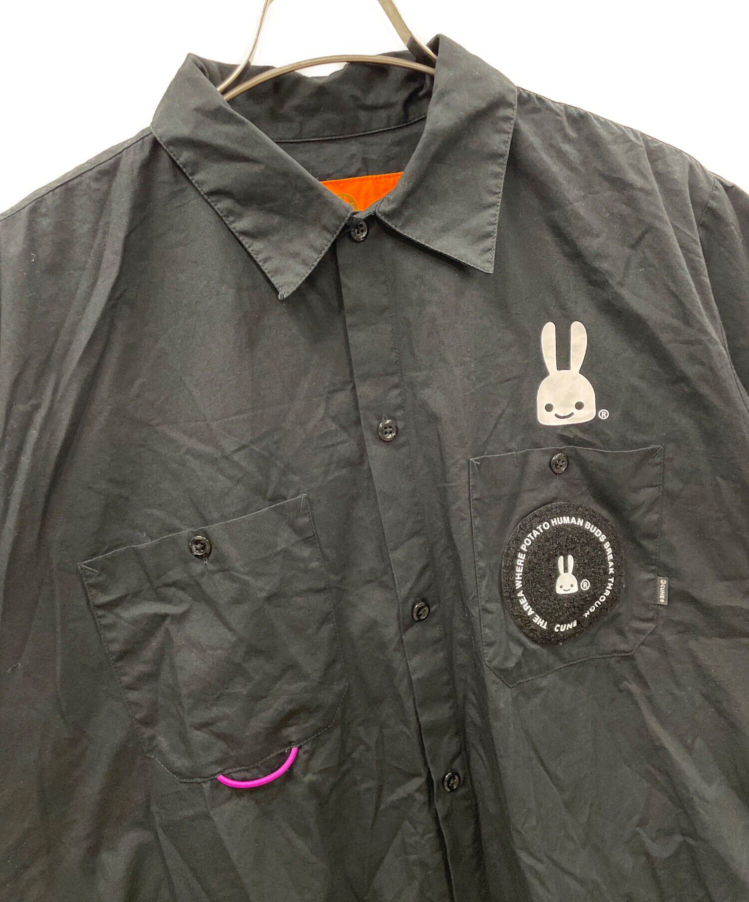 中古・古着通販】CUNE (キューン) シャツ ブラック サイズ:2｜ブランド