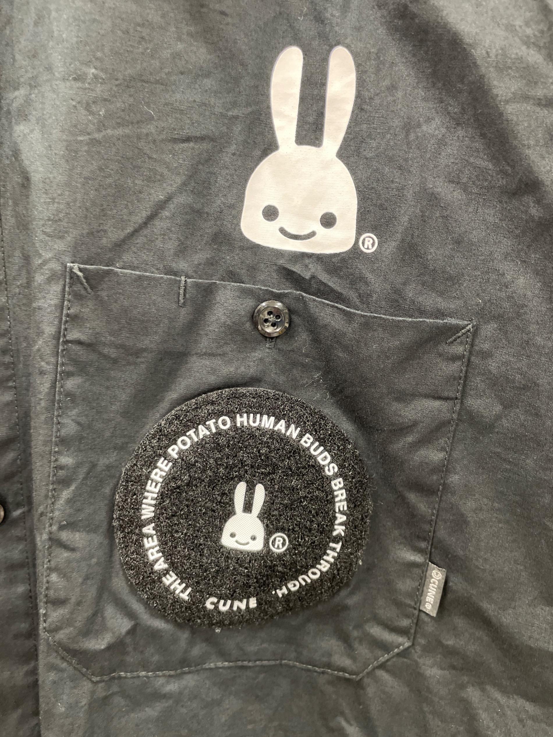 中古・古着通販】CUNE (キューン) シャツ ブラック サイズ:2｜ブランド